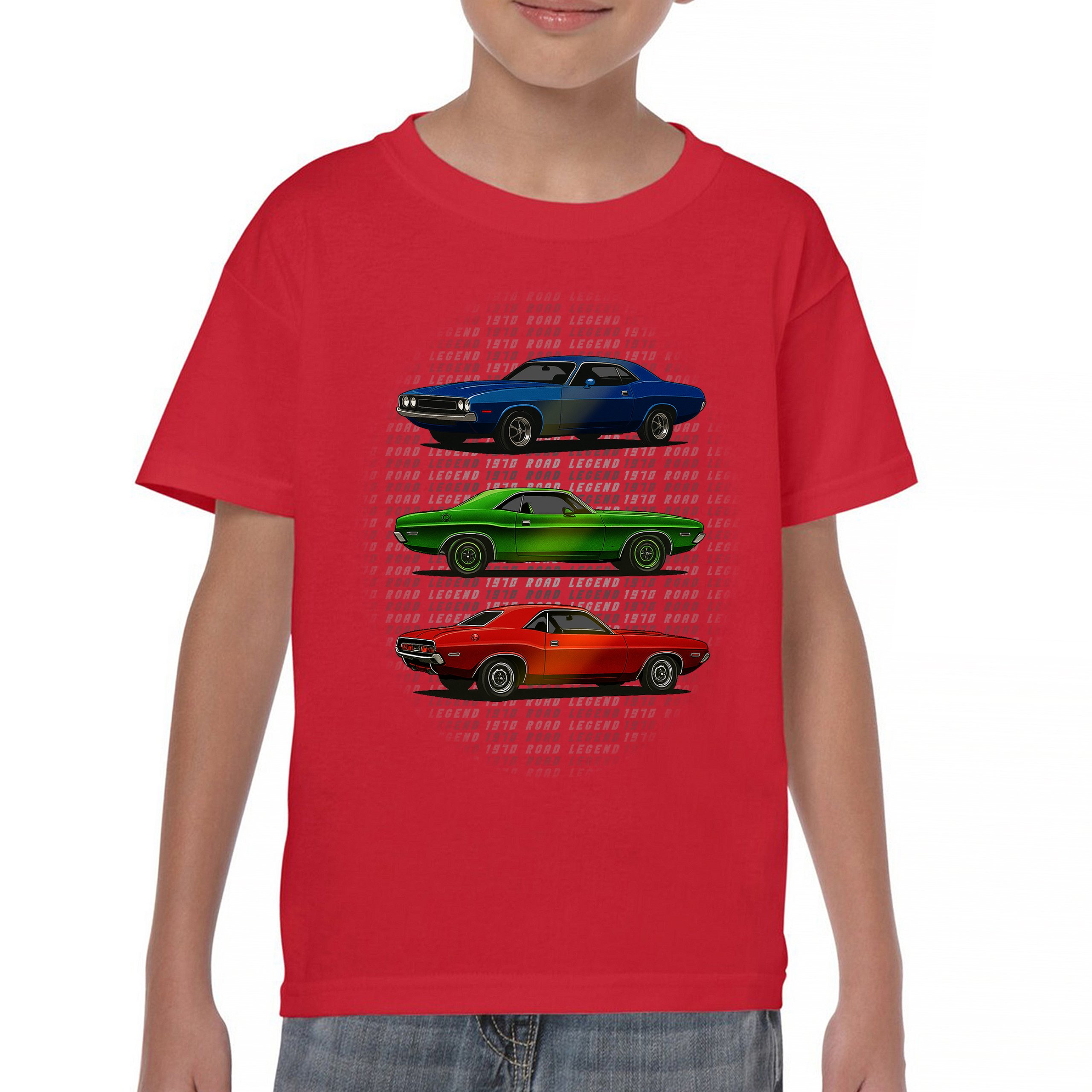 1970 Road Legends Muscle Car Youth T-shirt American Vintage Classic Kids - Picture 16 of 50