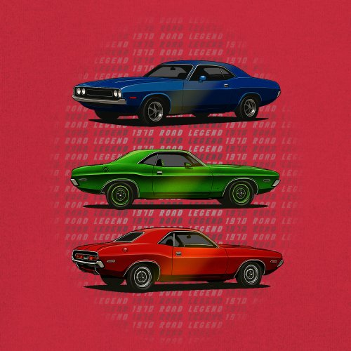 1970 Road Legends Muscle Car Youth T-shirt American Vintage Classic Kids - Picture 18 of 50