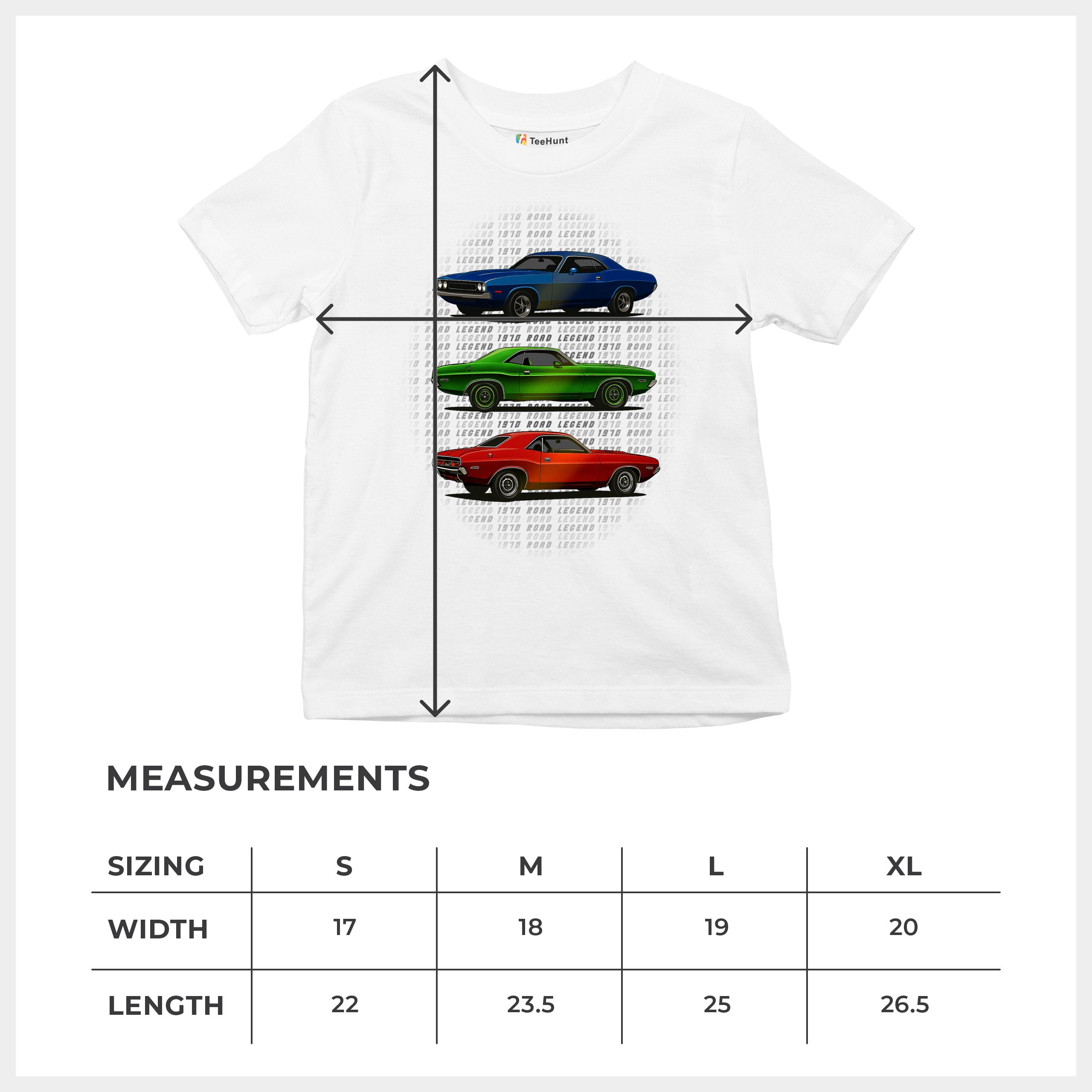 1970 Road Legends Muscle Car Youth T-shirt American Vintage Classic Kids - Picture 29 of 50