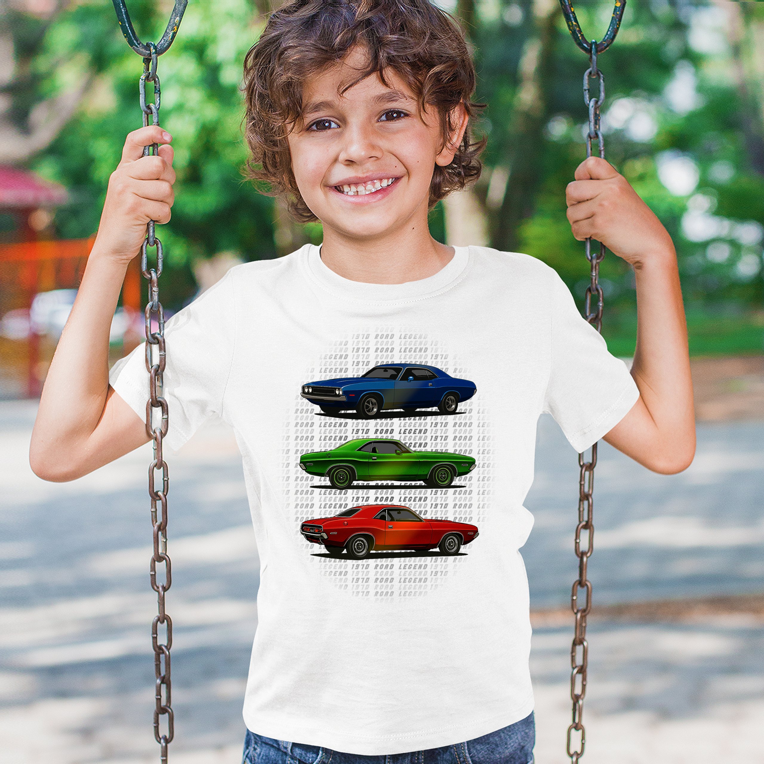 1970 Road Legends Muscle Car Youth T-shirt American Vintage Classic Kids - Picture 26 of 50