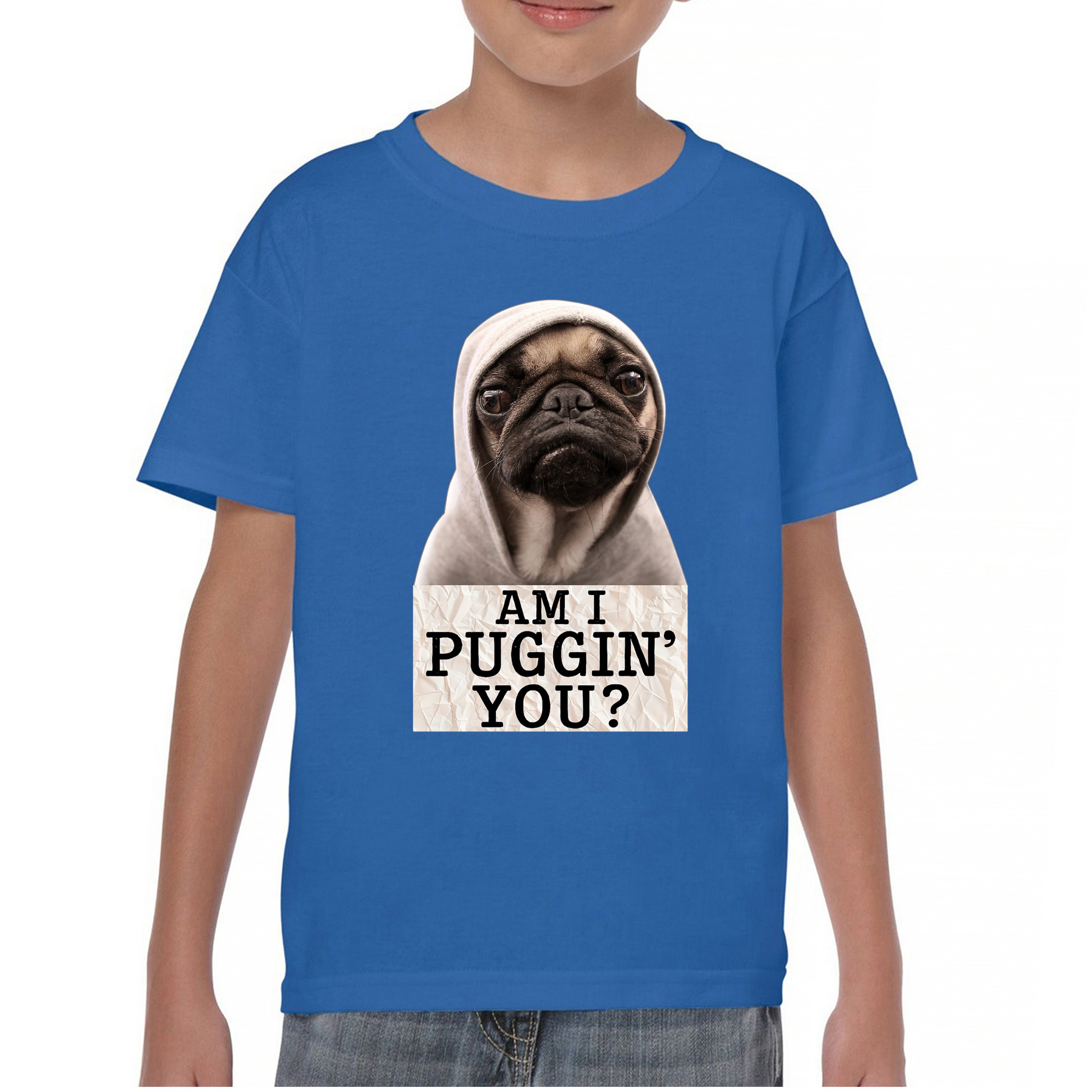 Am I Puggin You Youth T-shirt Funny Pug Puppy Dog Mom Pet Pug Dad Kids - Picture 37 of 50
