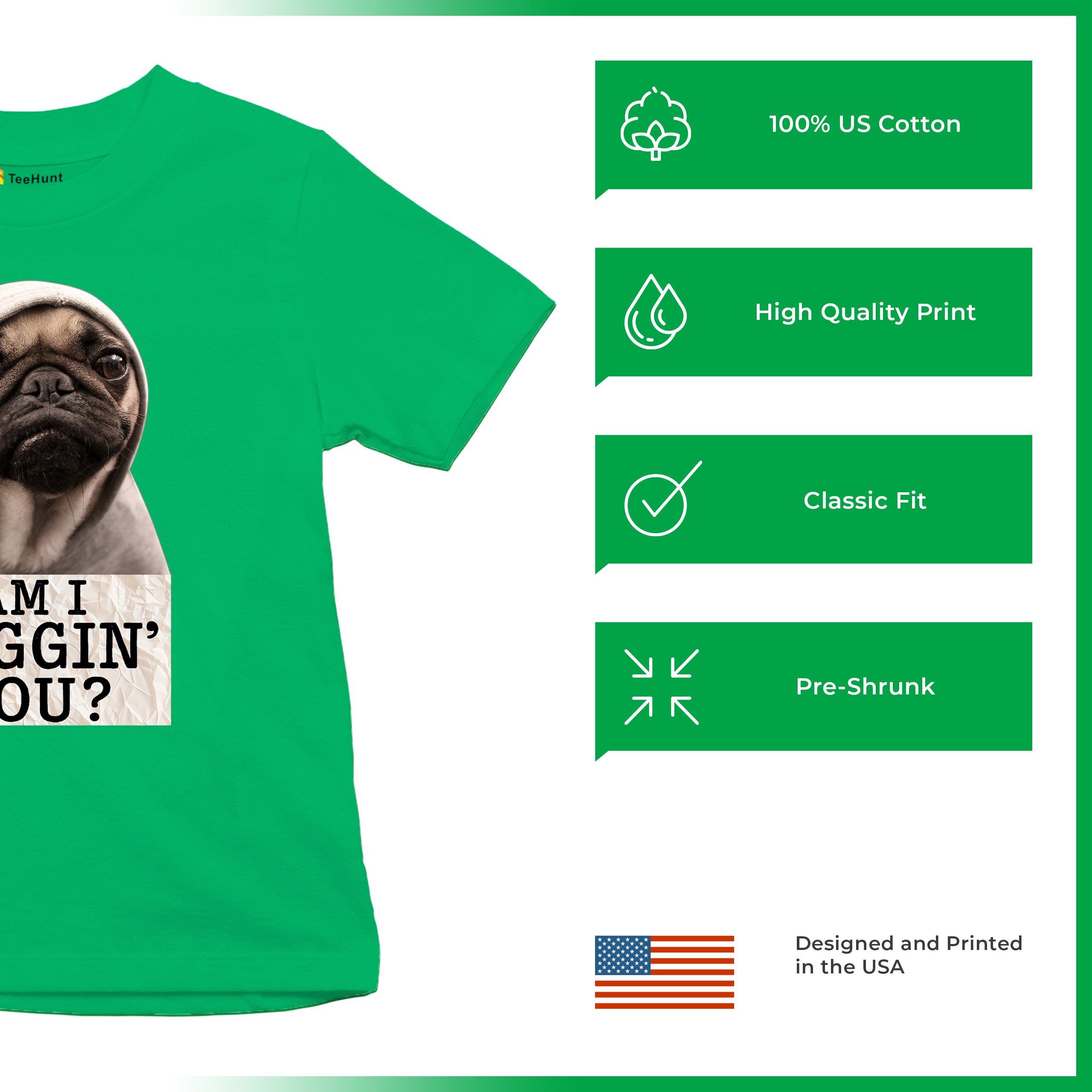 Am I Puggin You Youth T-shirt Funny Pug Puppy Dog Mom Pet Pug Dad Kids - Picture 35 of 50
