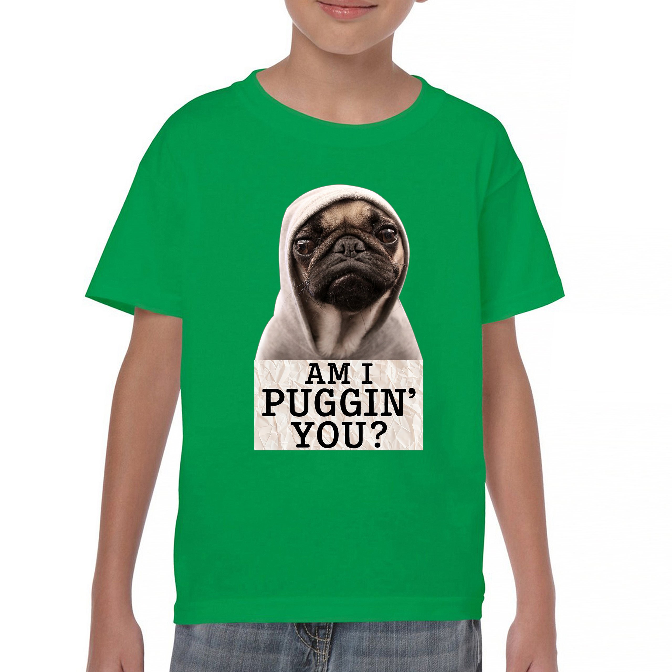 Am I Puggin You Youth T-shirt Funny Pug Puppy Dog Mom Pet Pug Dad Kids - Picture 30 of 50