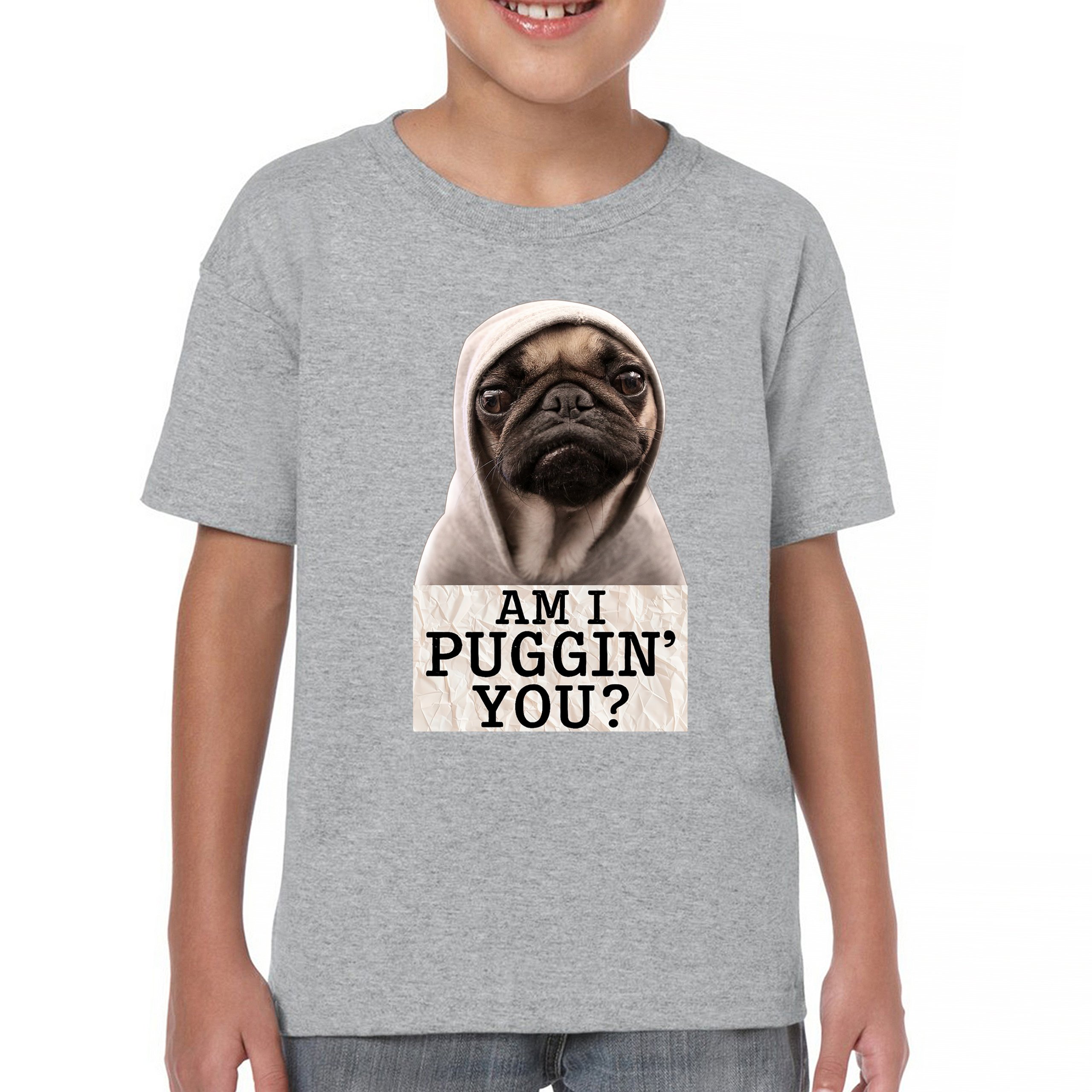Am I Puggin You Youth T-shirt Funny Pug Puppy Dog Mom Pet Pug Dad Kids - Picture 9 of 50