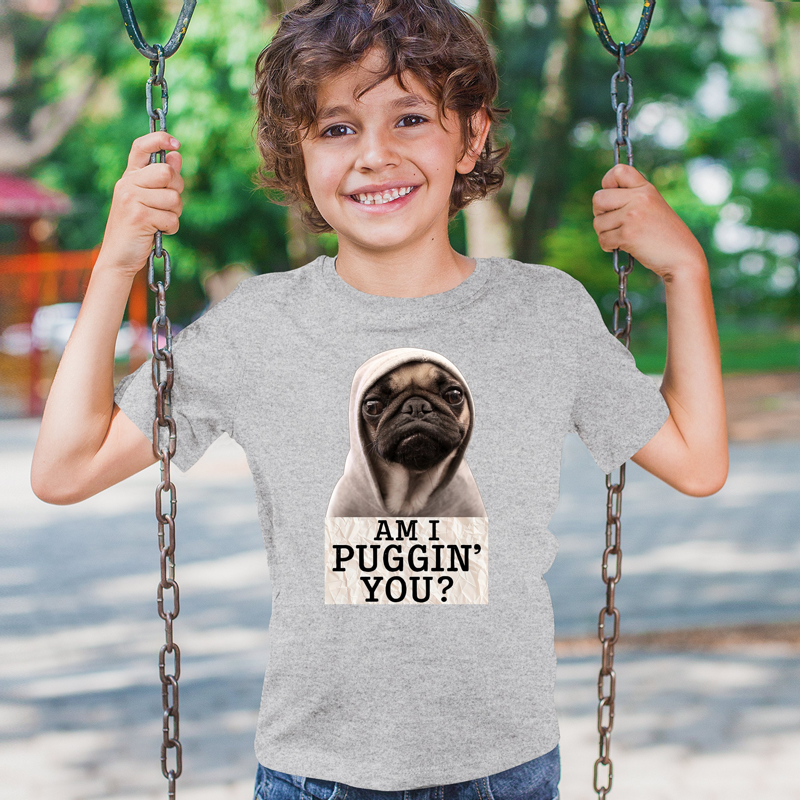Am I Puggin You Youth T-shirt Funny Pug Puppy Dog Mom Pet Pug Dad Kids - Picture 12 of 50