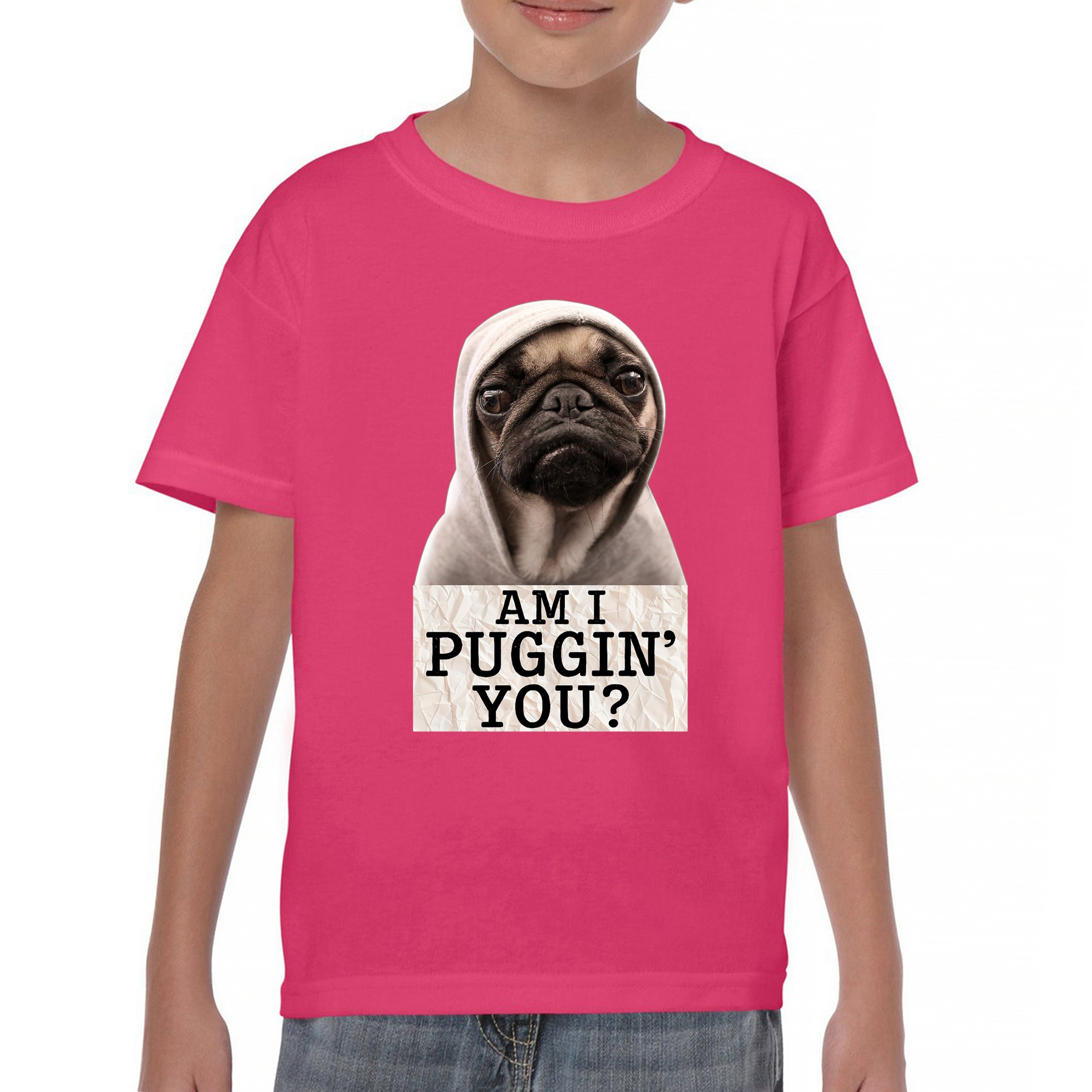 Am I Puggin You Youth T-shirt Funny Pug Puppy Dog Mom Pet Pug Dad Kids - Picture 44 of 50