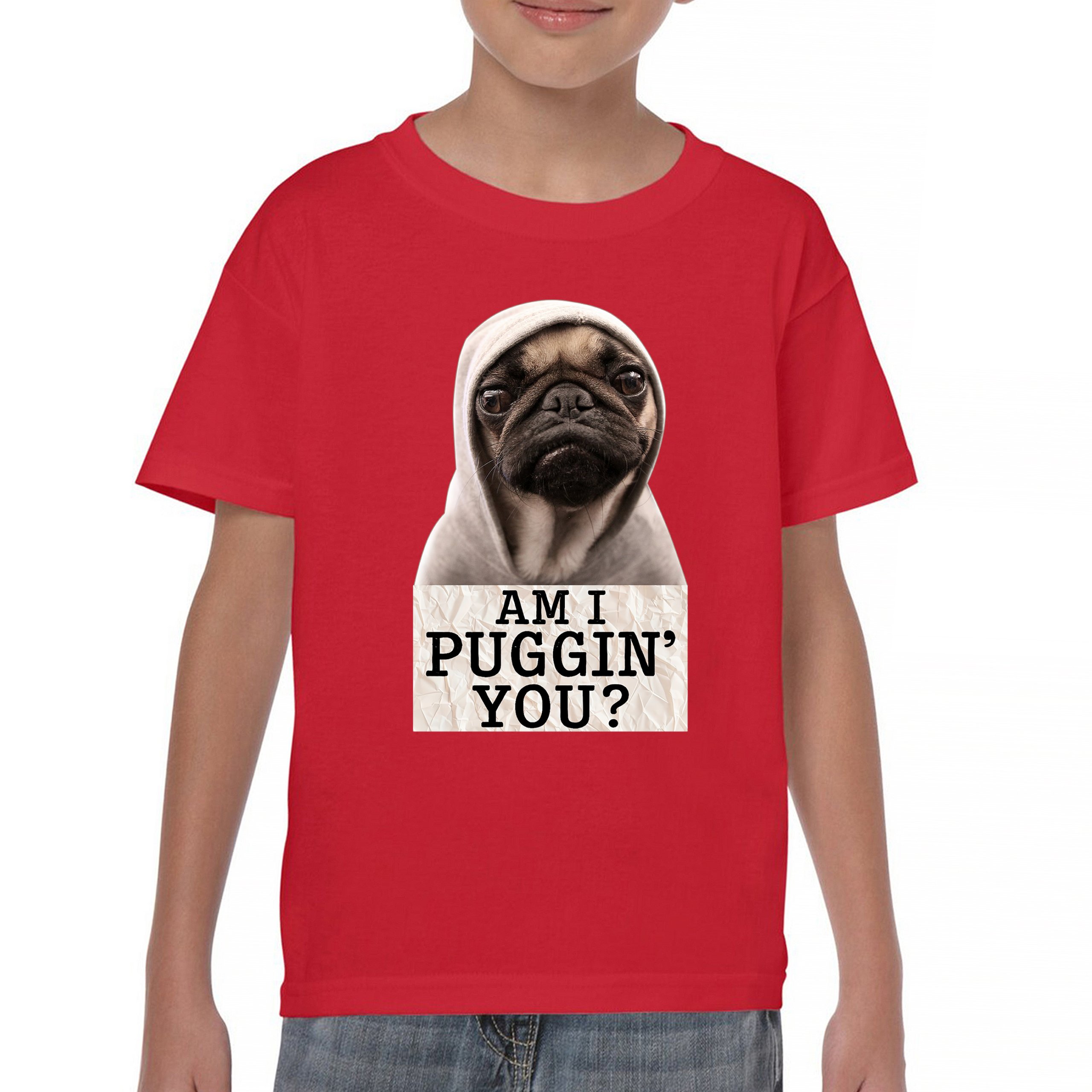 Am I Puggin You Youth T-shirt Funny Pug Puppy Dog Mom Pet Pug Dad Kids - Picture 16 of 50