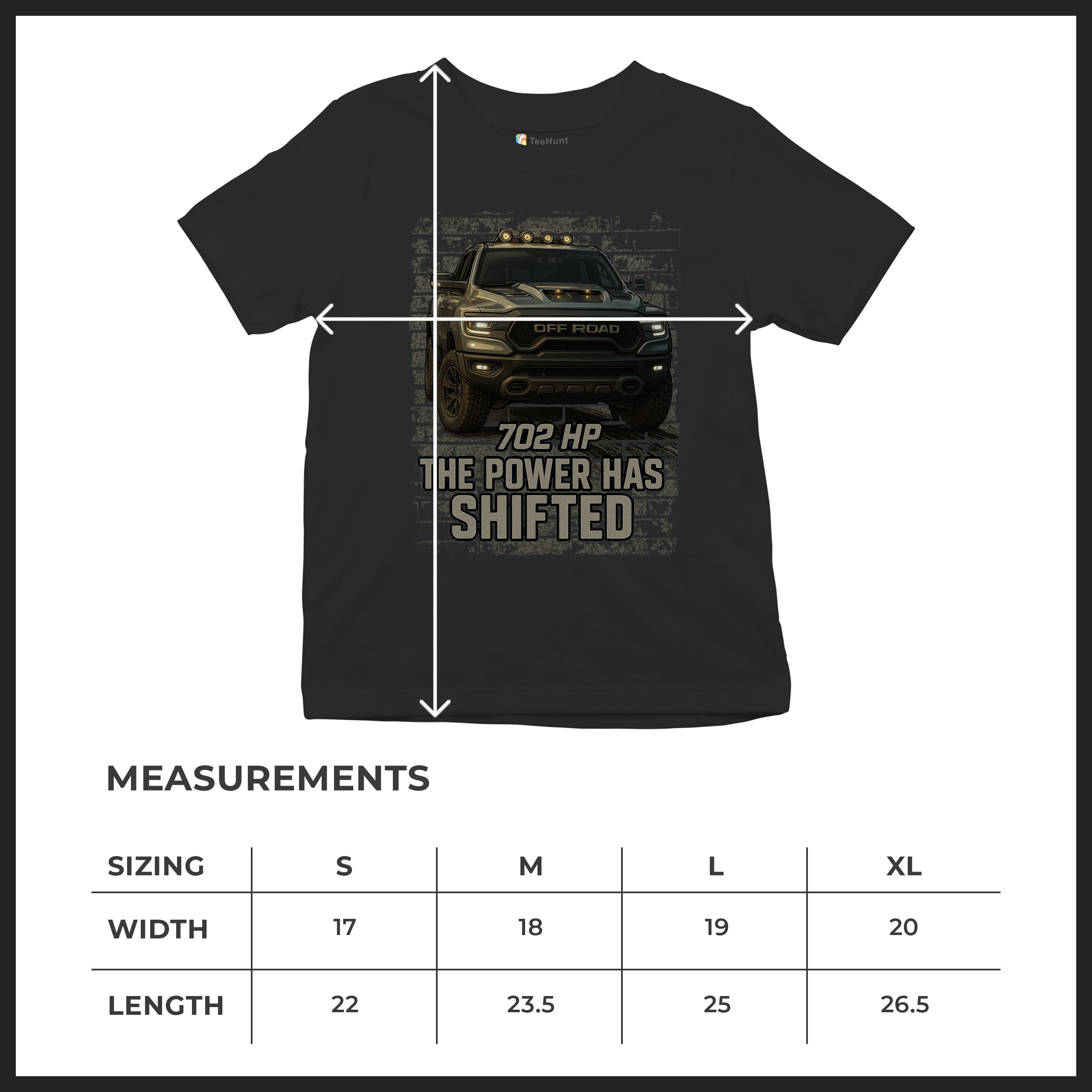 The Power Has Shifted Youth T-shirt 702HP Pickup Truck Offroad Muscle 4x4 Kids - Picture 8 of 50