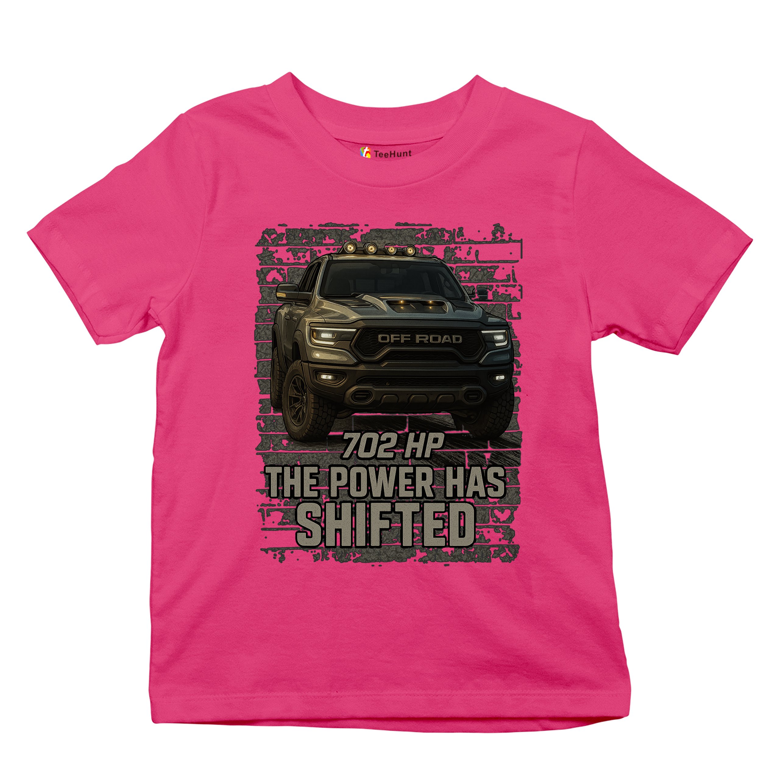 The Power Has Shifted Youth T-shirt 702HP Pickup Truck Offroad Muscle 4x4 Kids - Picture 48 of 50