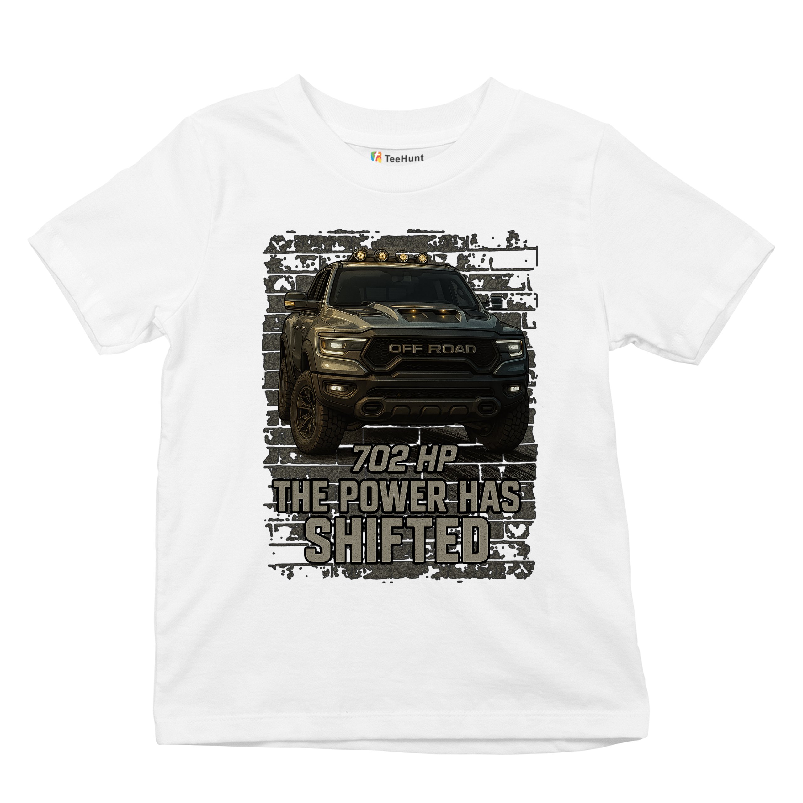 The Power Has Shifted Youth T-shirt 702HP Pickup Truck Offroad Muscle 4x4 Kids - Picture 27 of 50