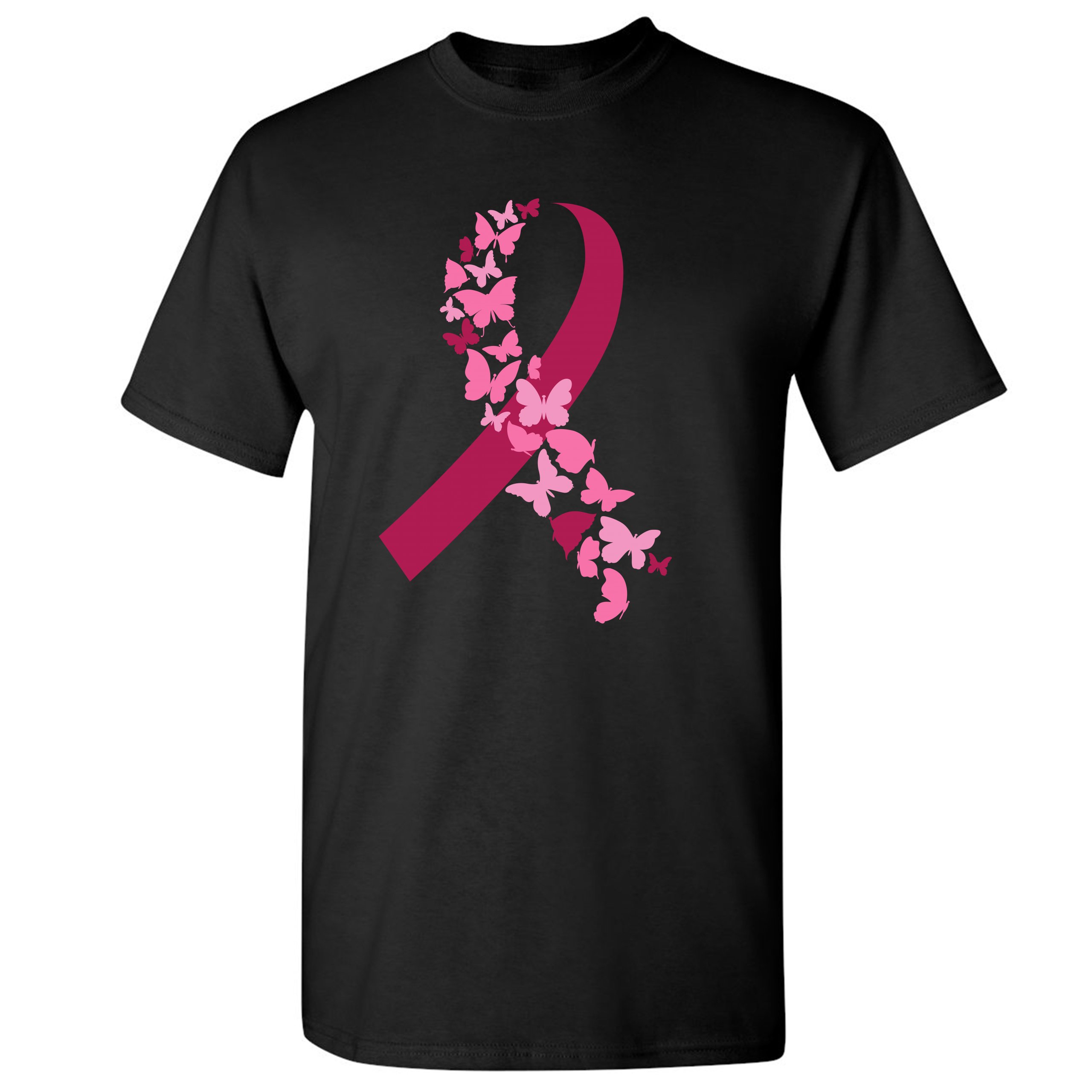 Butterflies Pink Ribbon T Shirt Breast Cancer Awareness Hope Men S Tee Ebay