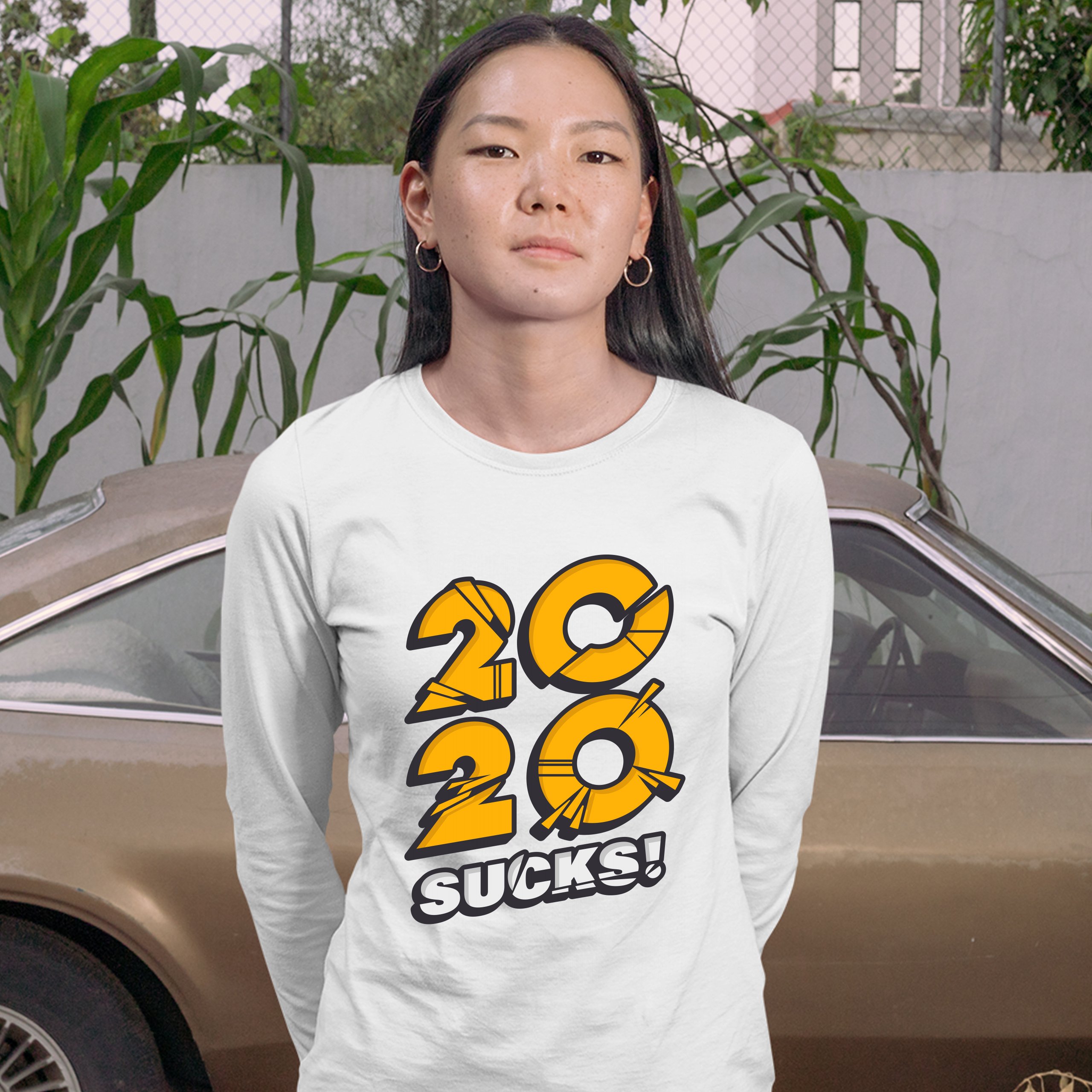 2020 Sucks Women S Long Sleeve T Shirt Dumpster Fire Social Distancing Pandemic Ebay