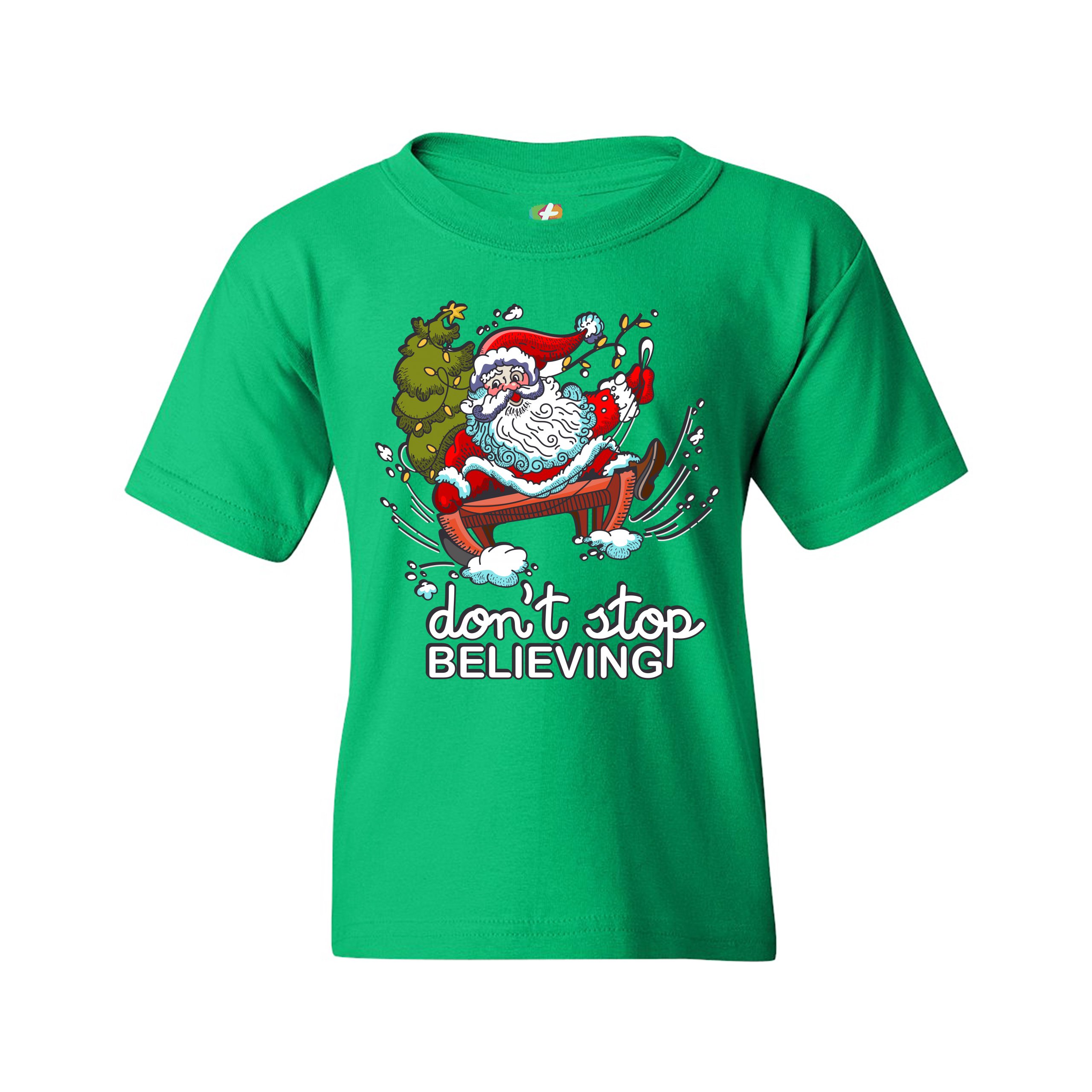 dont stop believing santa shirt