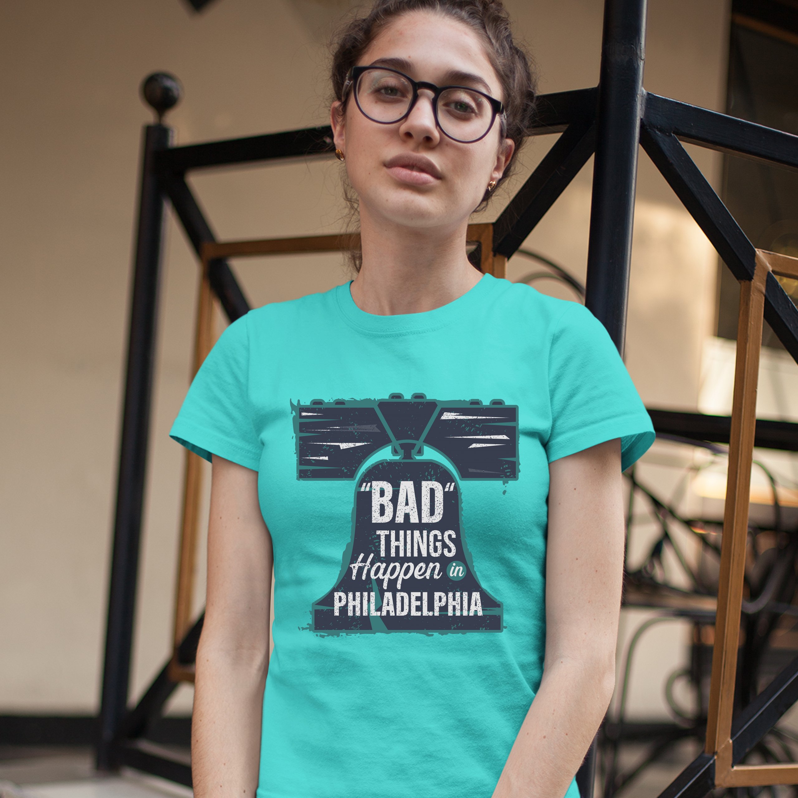 Bad Things Happen in Philadelphia T-Shrit 2024 Election Debate Women's Tee - Picture 21 of 21