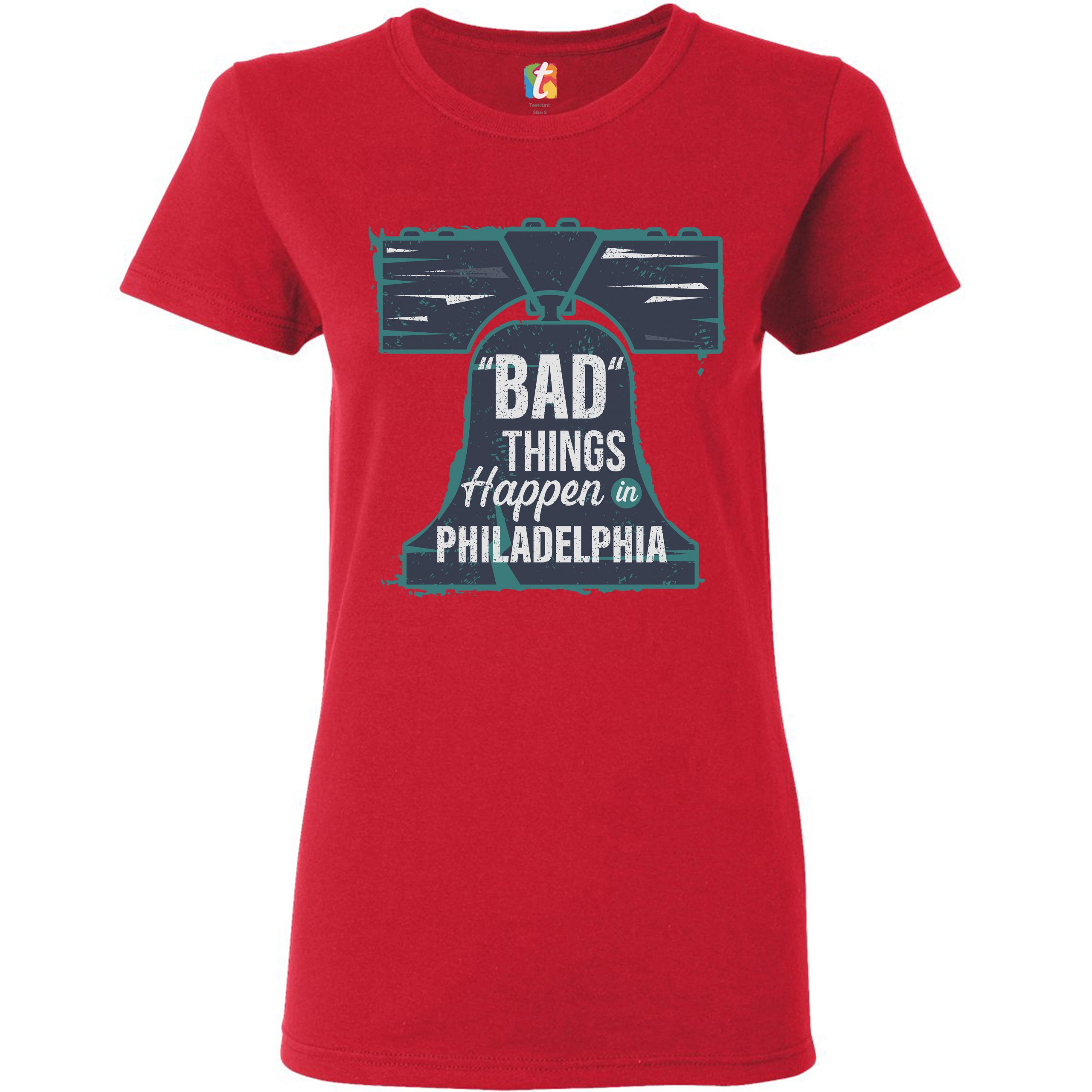 Bad Things Happen in Philadelphia T-Shrit 2024 Election Debate Women's Tee - Picture 15 of 21