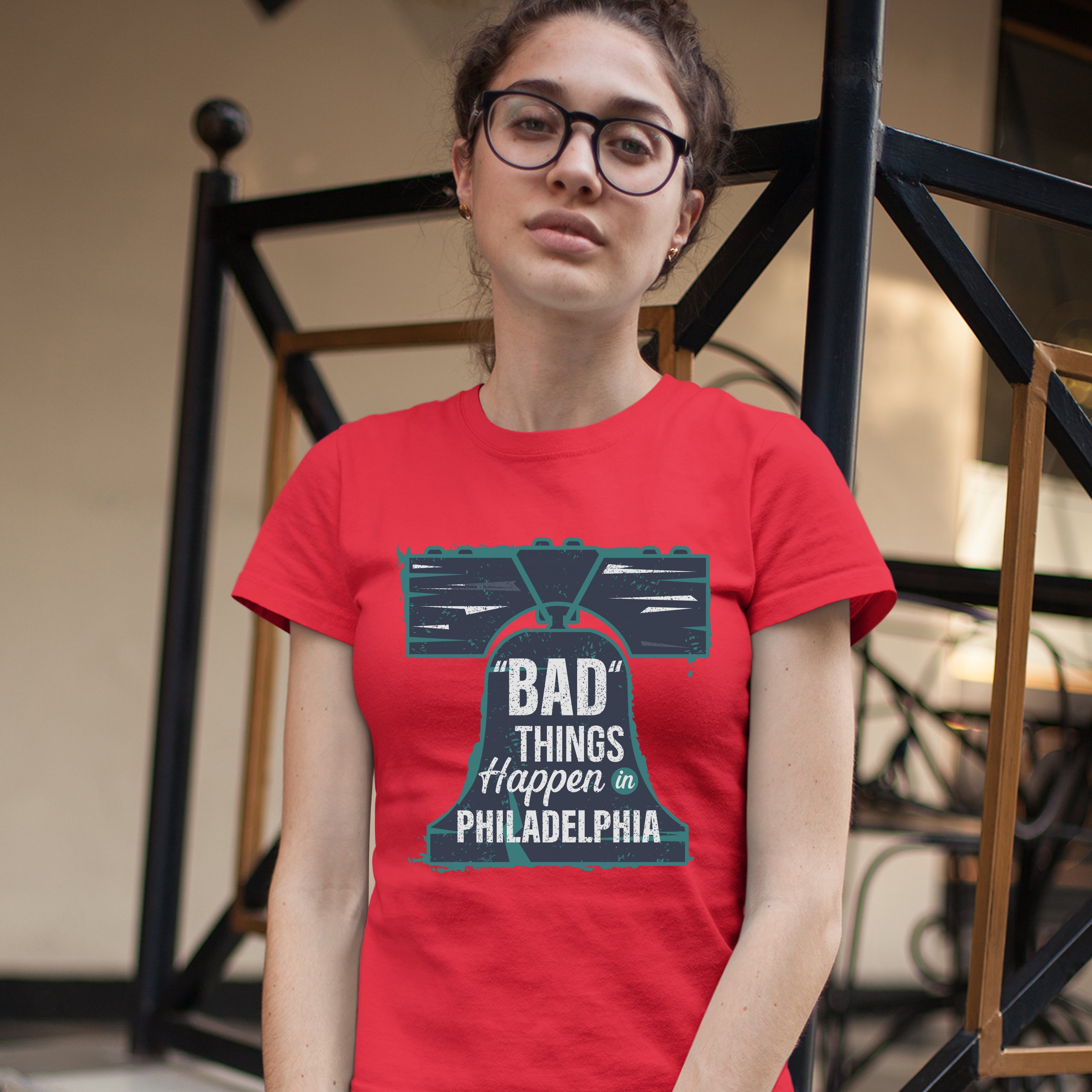 Bad Things Happen in Philadelphia T-Shrit 2024 Election Debate Women's Tee - Picture 17 of 21