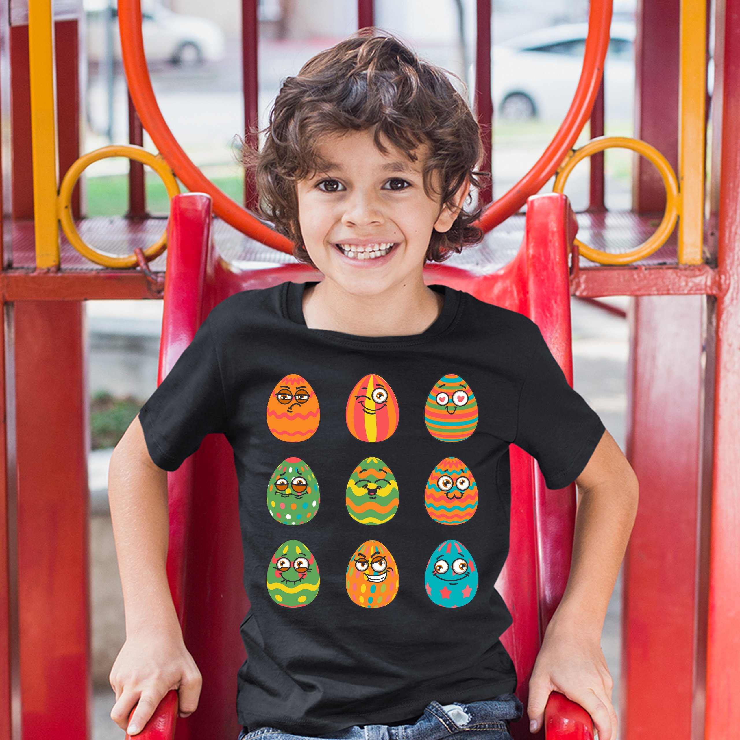 Cute Easter Eggs Youth T-shirt Jesus Has Risen Happy Easter Egg Hunt Kids - Picture 11 of 56