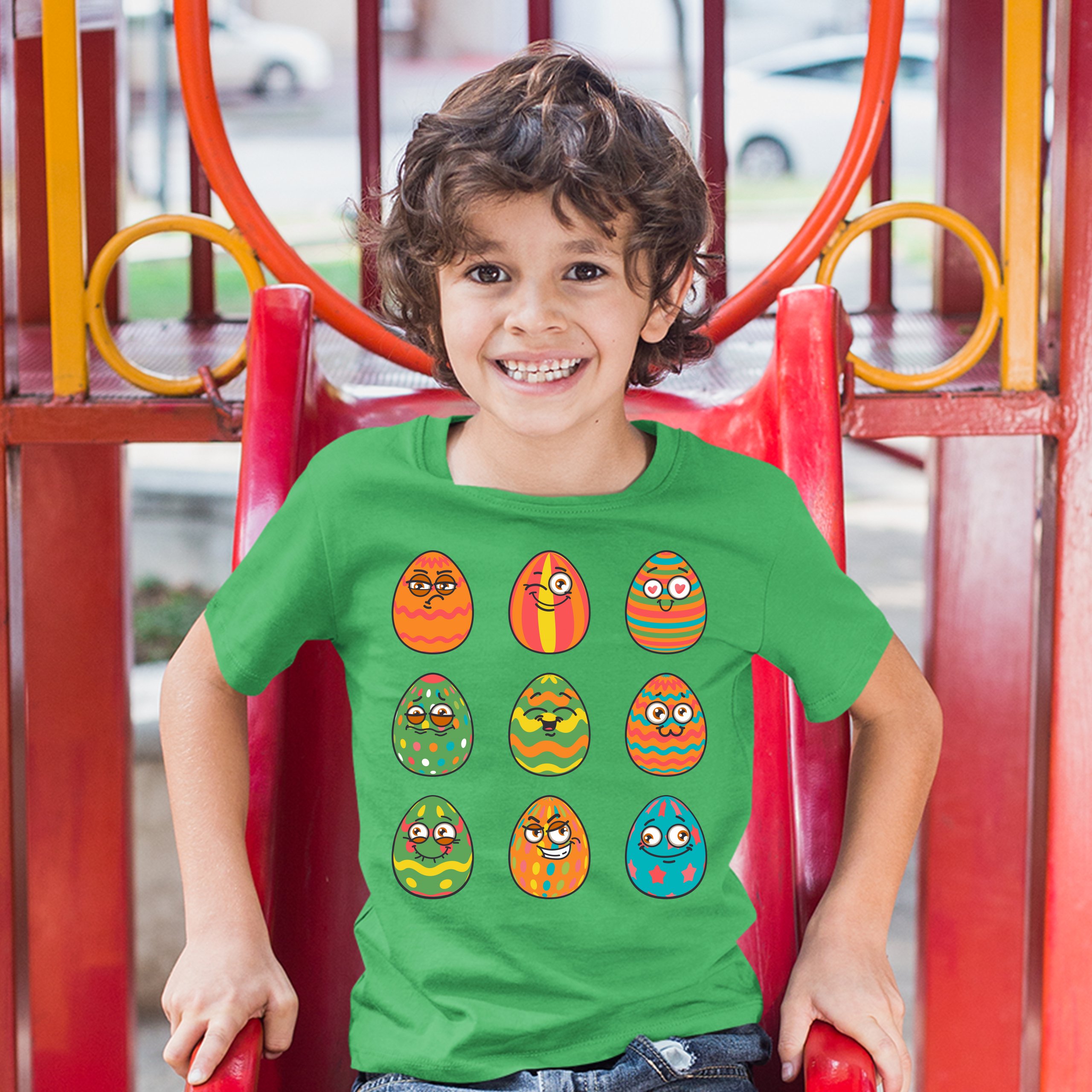 Cute Easter Eggs Youth T-shirt Jesus Has Risen Happy Easter Egg Hunt Kids - Picture 39 of 56