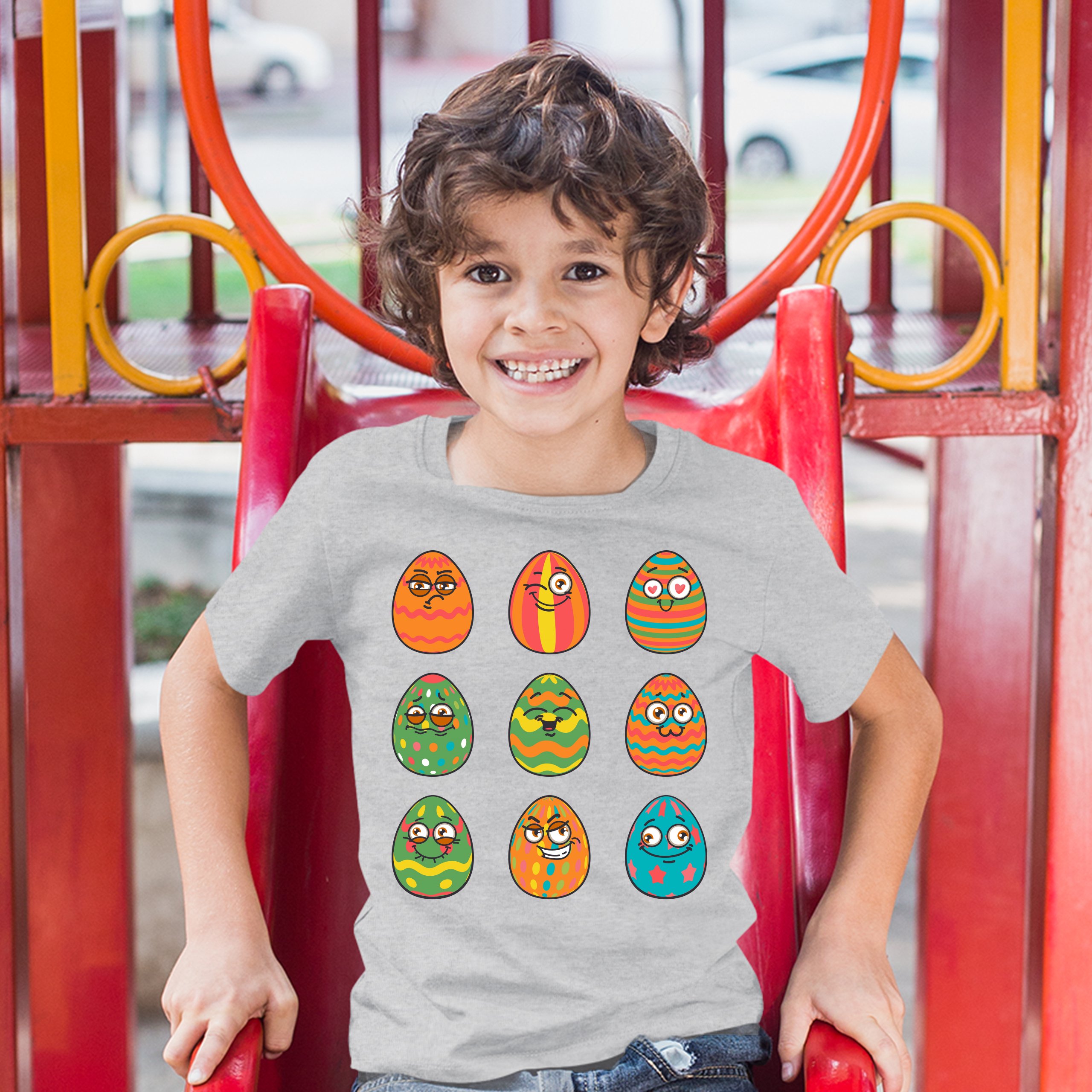 Cute Easter Eggs Youth T-shirt Jesus Has Risen Happy Easter Egg Hunt Kids - Picture 18 of 56