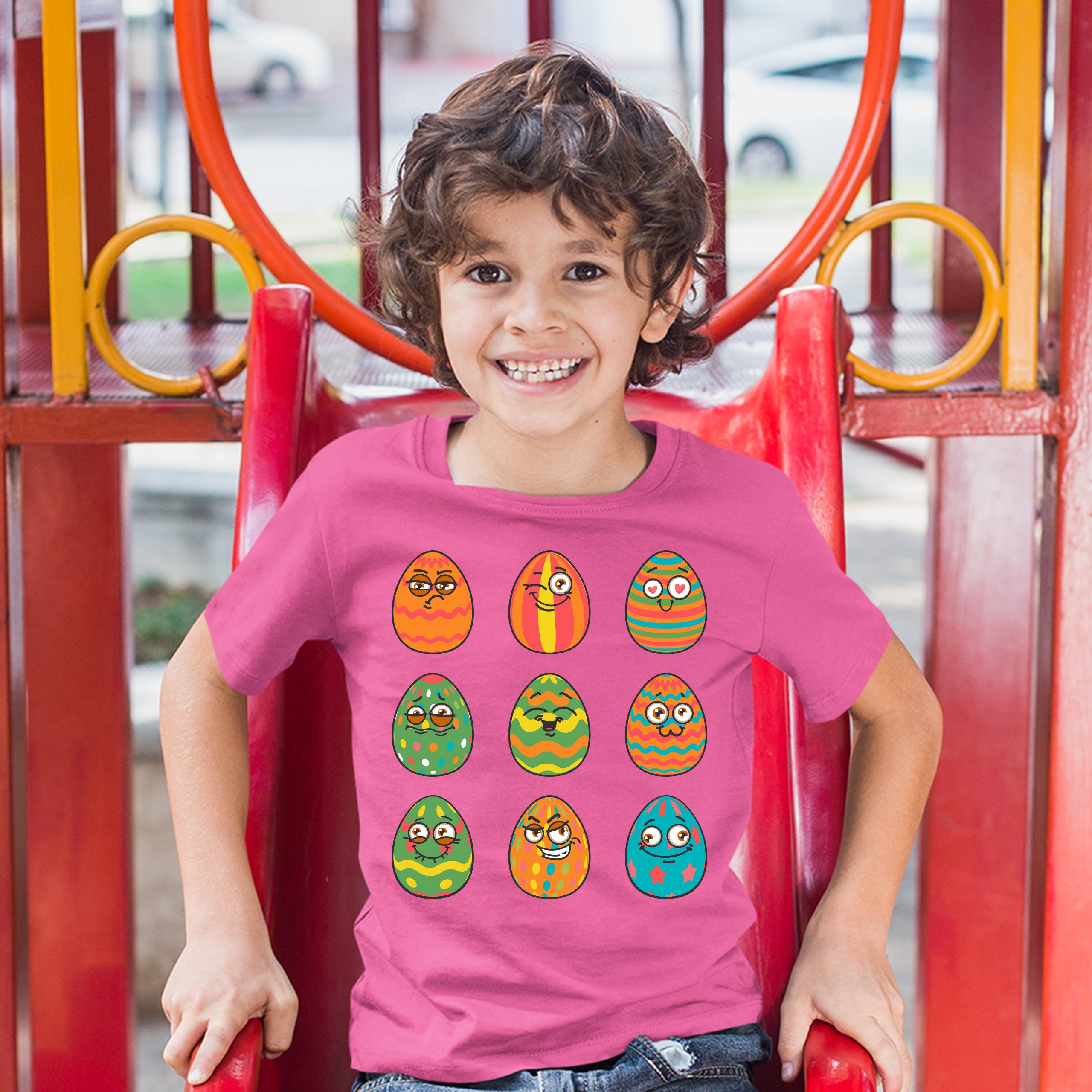 Cute Easter Eggs Youth T-shirt Jesus Has Risen Happy Easter Egg Hunt Kids - Picture 53 of 56