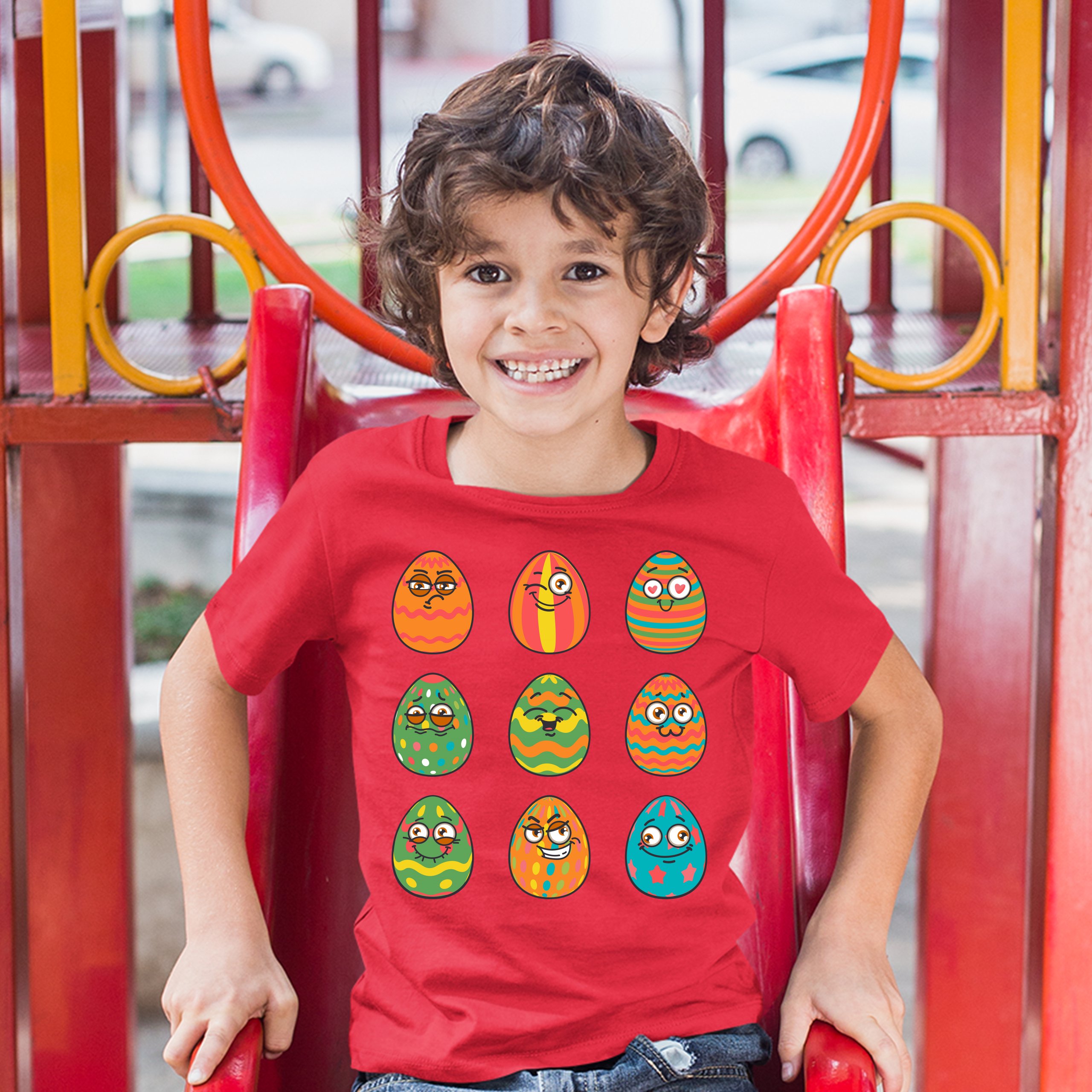 Cute Easter Eggs Youth T-shirt Jesus Has Risen Happy Easter Egg Hunt Kids - Picture 25 of 56