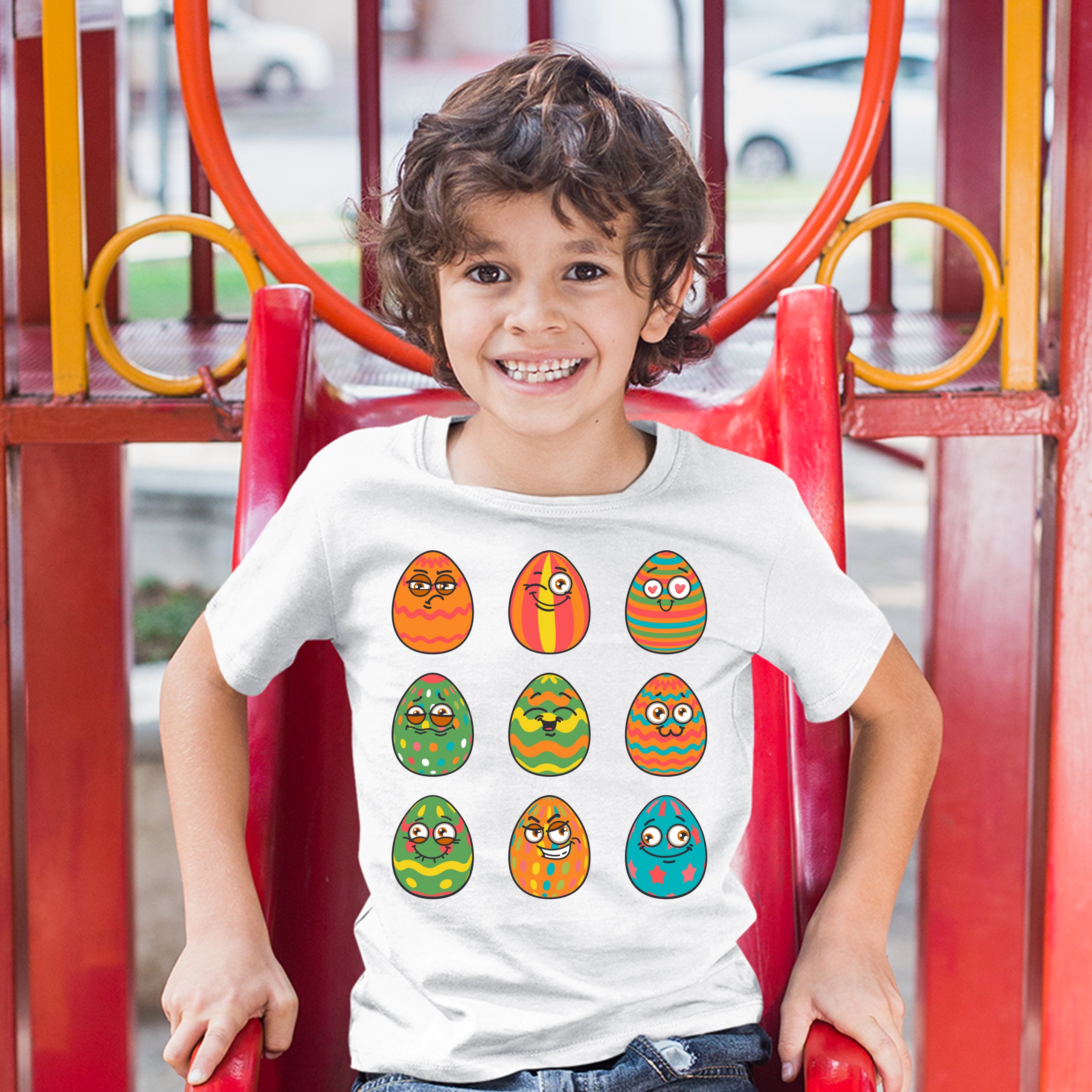 Cute Easter Eggs Youth T-shirt Jesus Has Risen Happy Easter Egg Hunt Kids - Picture 32 of 56