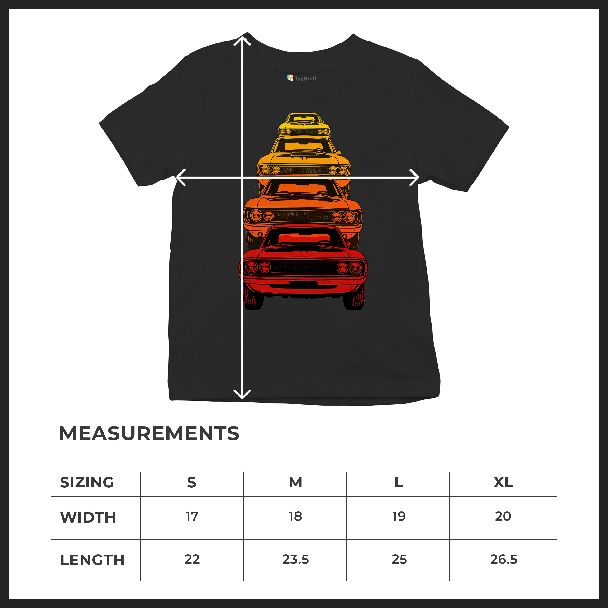 American Gradient Muscle Car Youth T-shirt 1970 Classic Vintage Power Kids - Picture 8 of 50