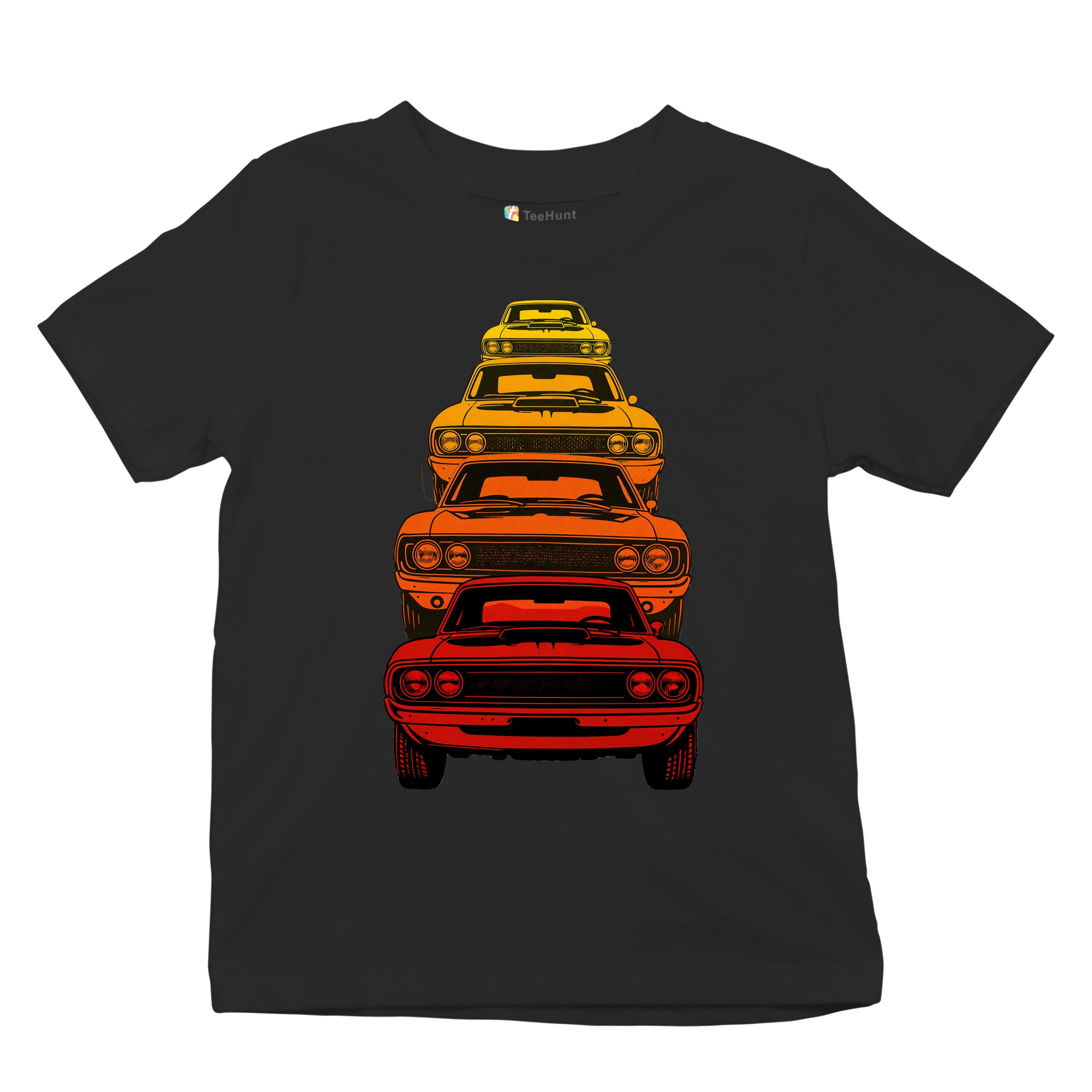 American Gradient Muscle Car Youth T-shirt 1970 Classic Vintage Power Kids - Picture 6 of 50