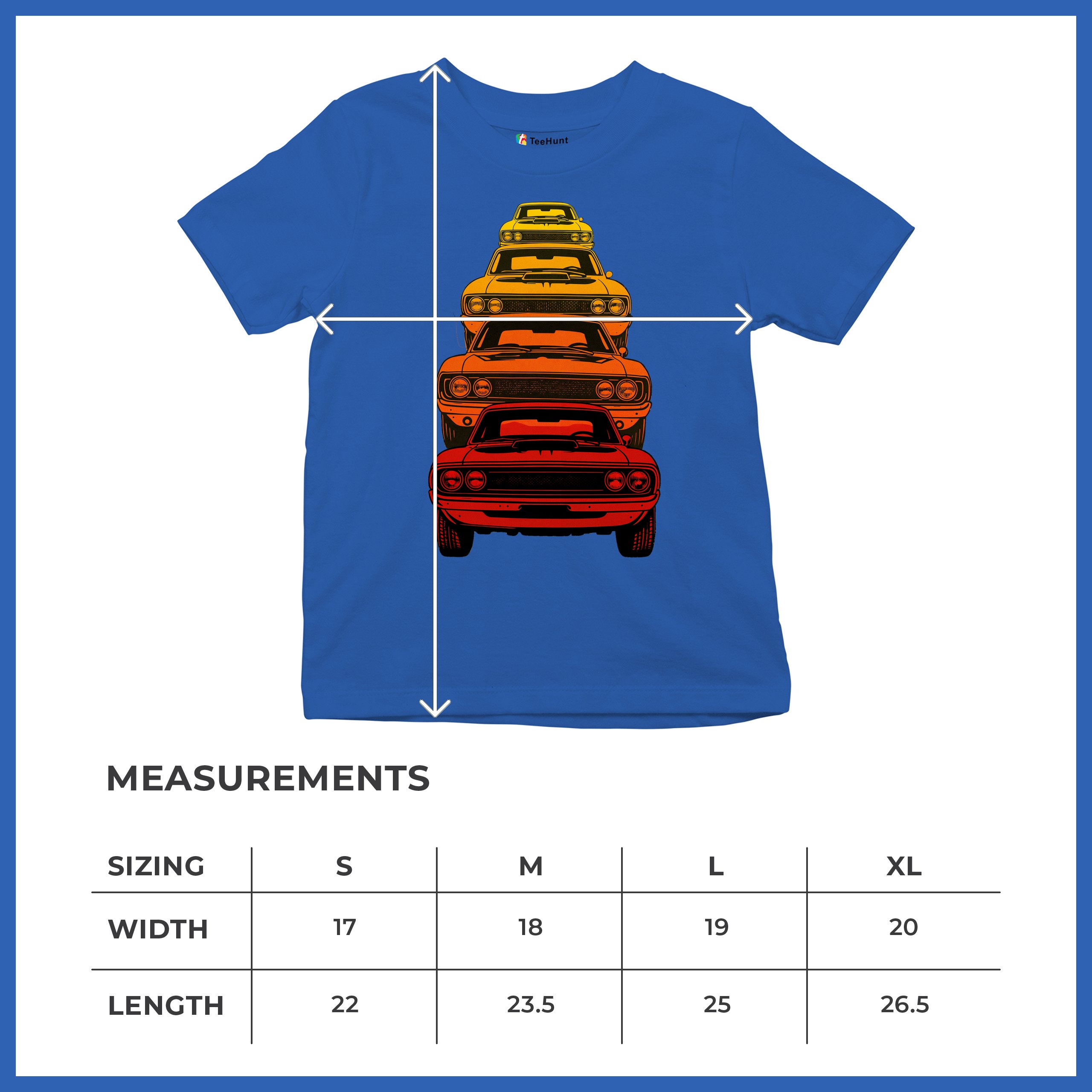 American Gradient Muscle Car Youth T-shirt 1970 Classic Vintage Power Kids - Picture 43 of 50