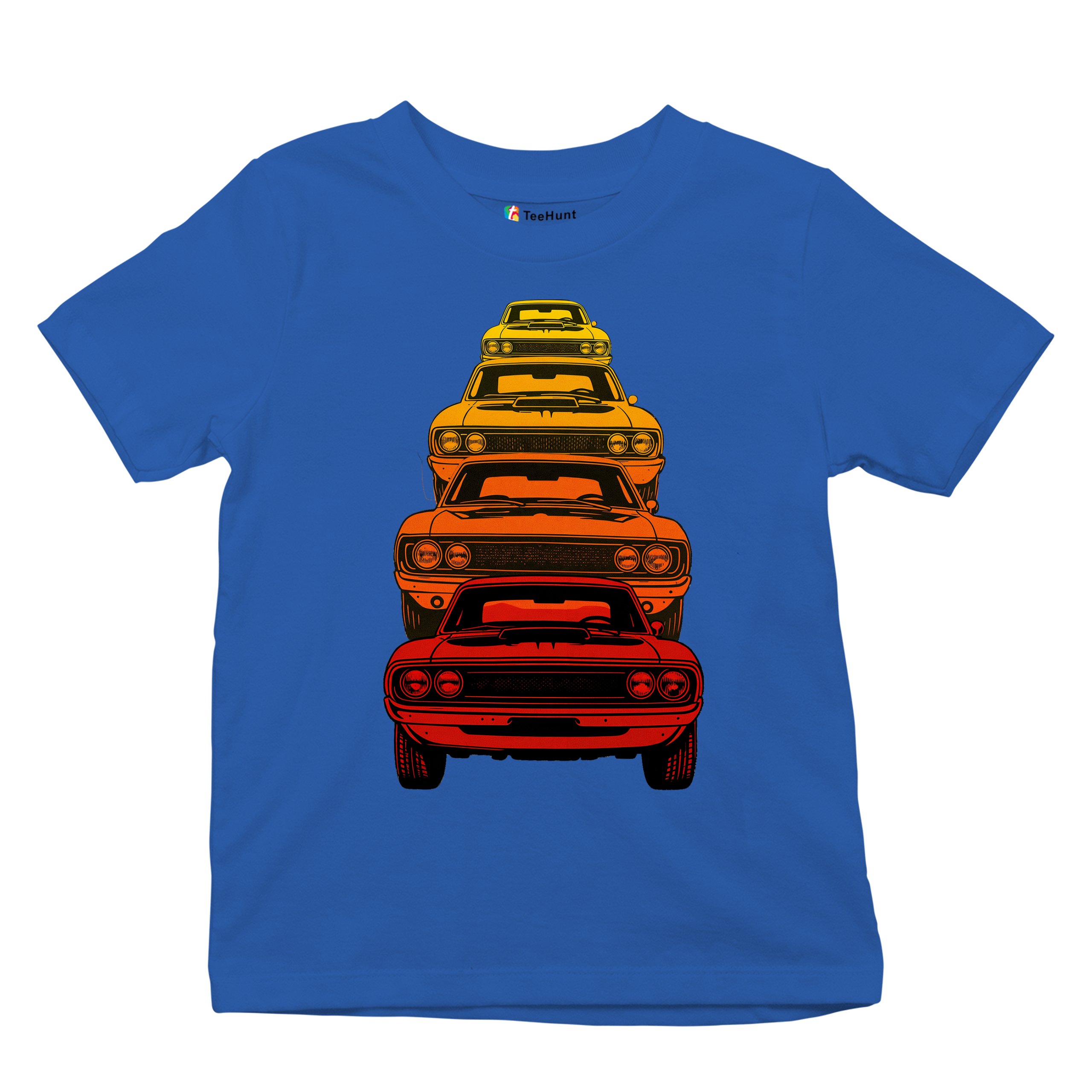 American Gradient Muscle Car Youth T-shirt 1970 Classic Vintage Power Kids - Picture 41 of 50