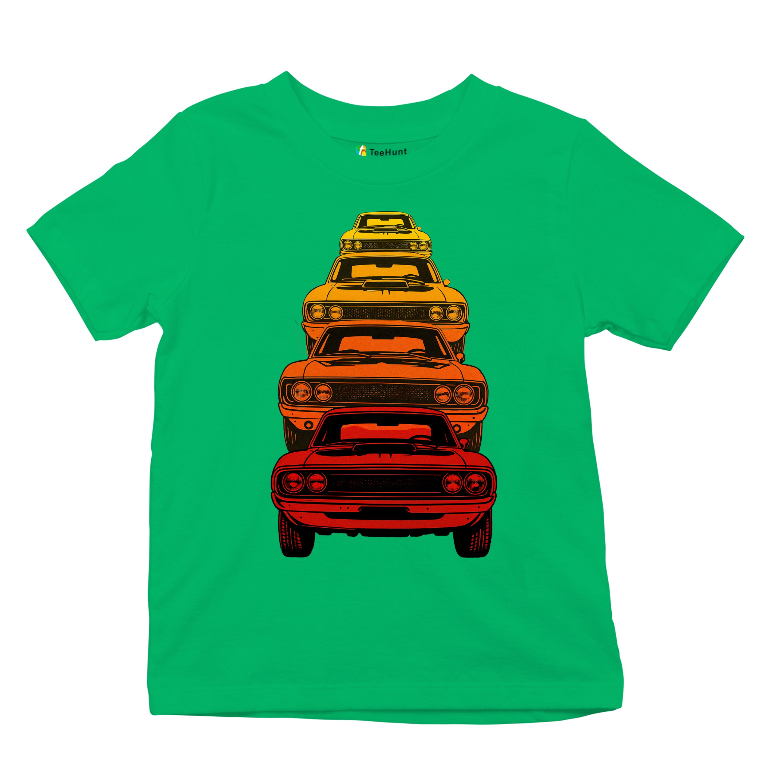 American Gradient Muscle Car Youth T-shirt 1970 Classic Vintage Power Kids - Picture 34 of 50