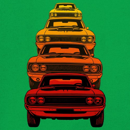 American Gradient Muscle Car Youth T-shirt 1970 Classic Vintage Power Kids - Picture 32 of 50