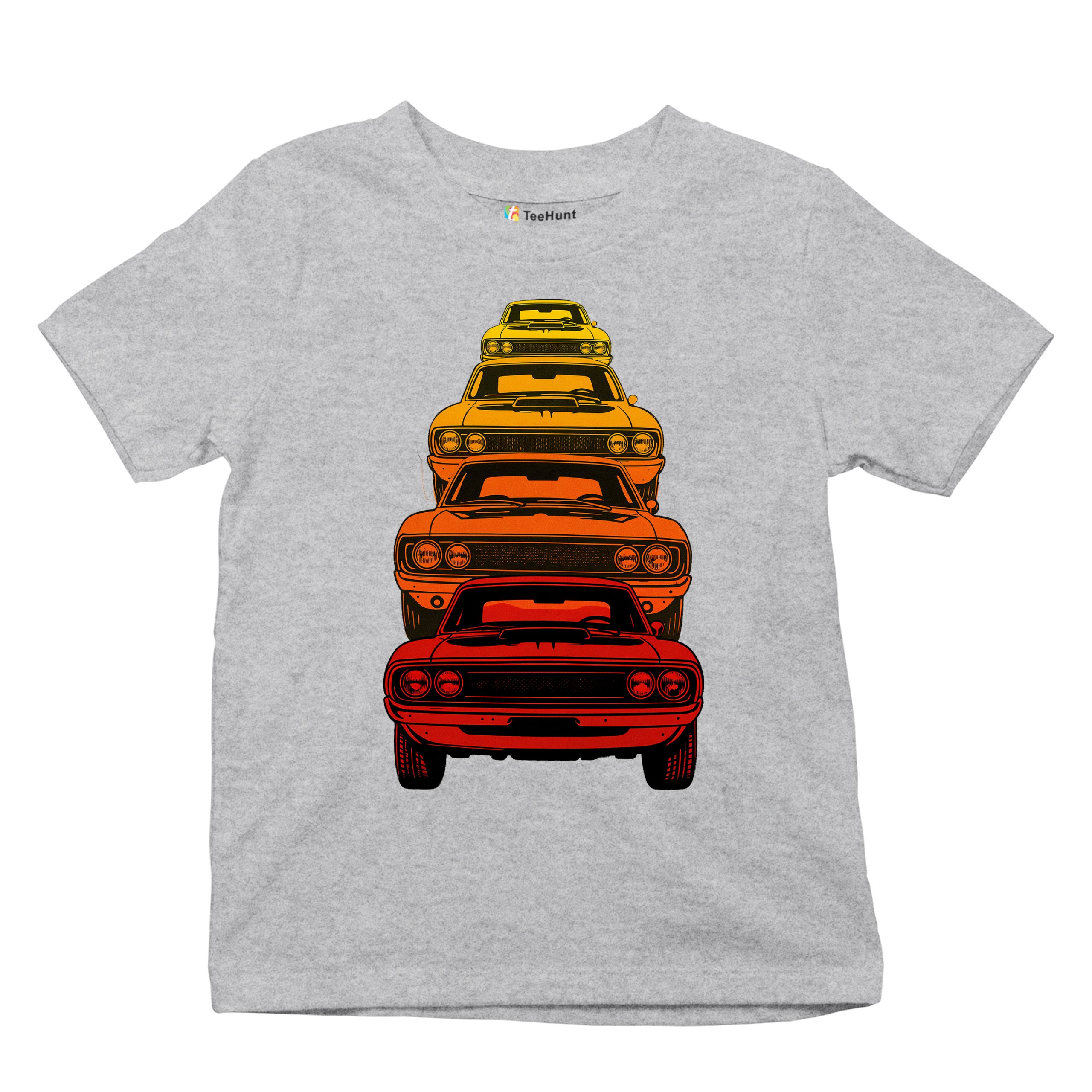 American Gradient Muscle Car Youth T-shirt 1970 Classic Vintage Power Kids - Picture 13 of 50