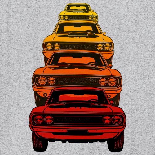 American Gradient Muscle Car Youth T-shirt 1970 Classic Vintage Power Kids - Picture 11 of 50