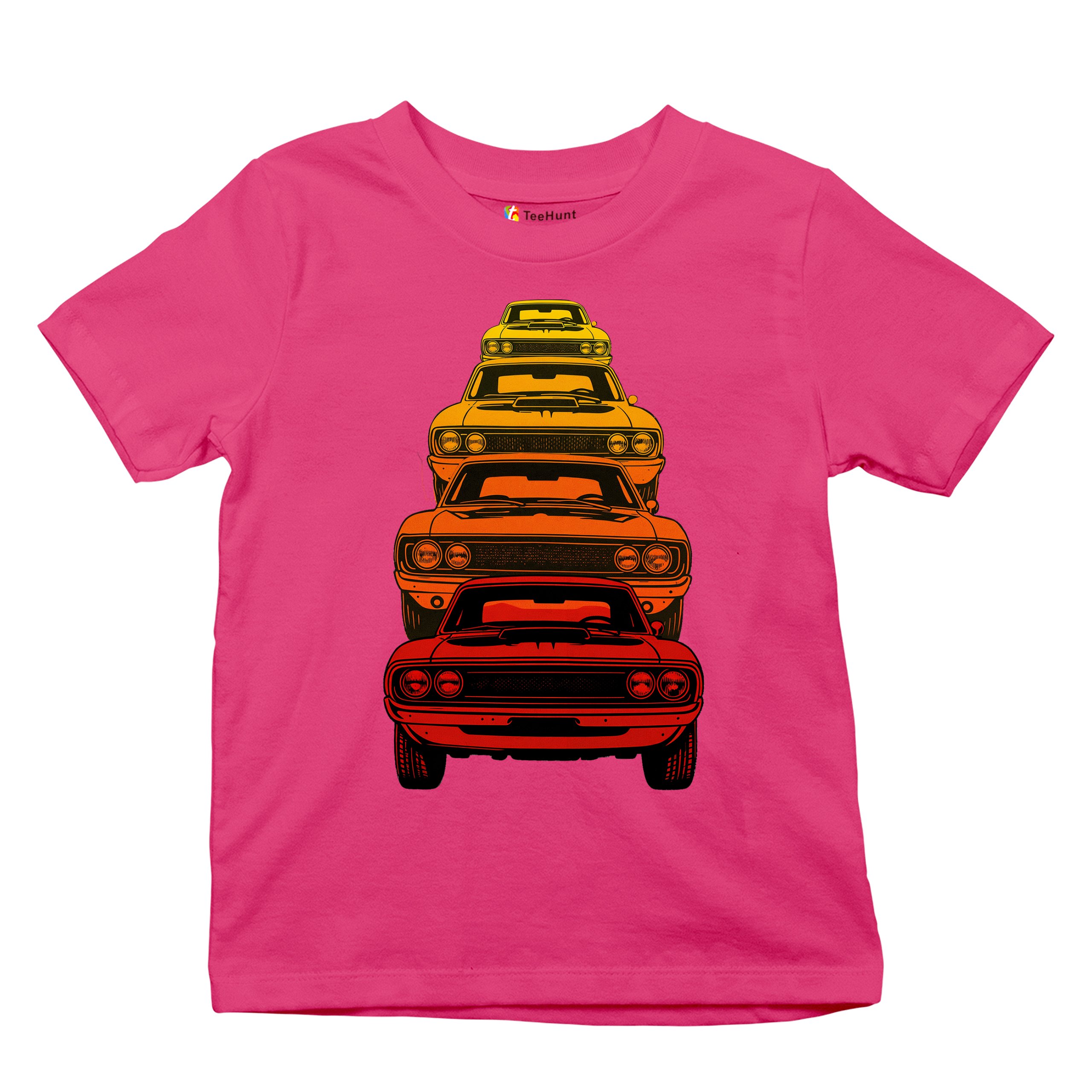 American Gradient Muscle Car Youth T-shirt 1970 Classic Vintage Power Kids - Picture 48 of 50