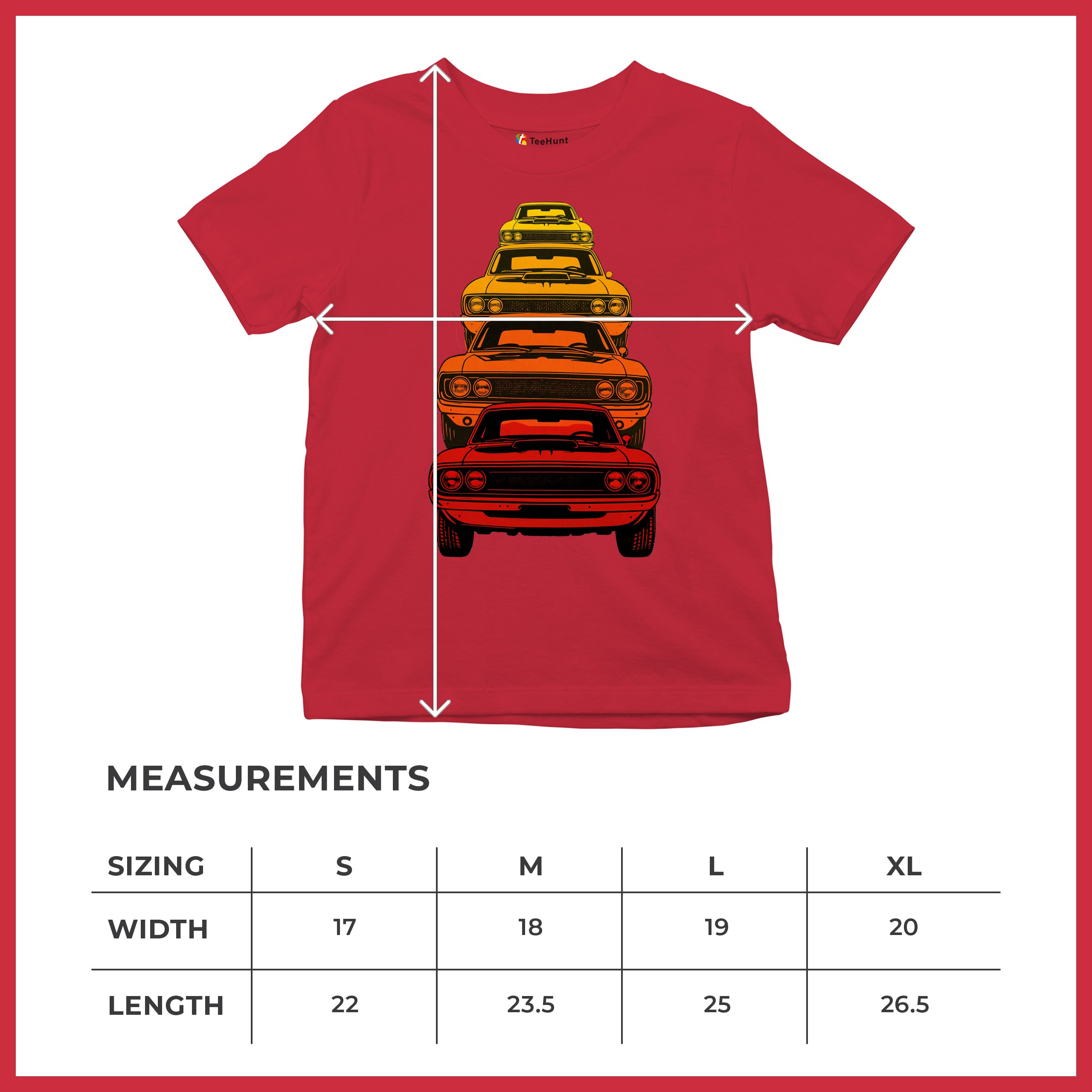 American Gradient Muscle Car Youth T-shirt 1970 Classic Vintage Power Kids - Picture 22 of 50