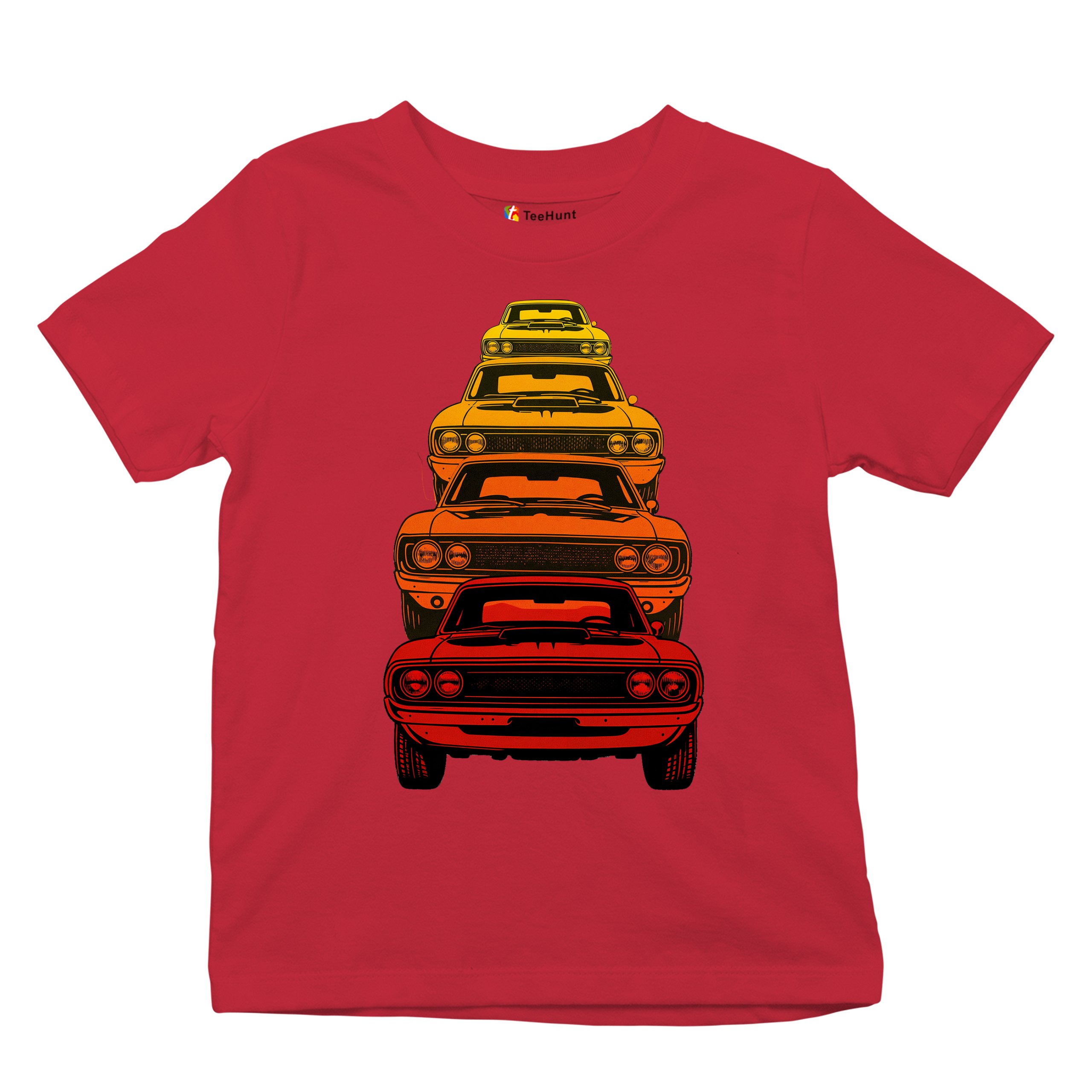 American Gradient Muscle Car Youth T-shirt 1970 Classic Vintage Power Kids - Picture 20 of 50