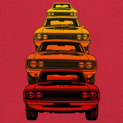 American Gradient Muscle Car Youth T-shirt 1970 Classic Vintage Power Kids - Picture 18 of 50