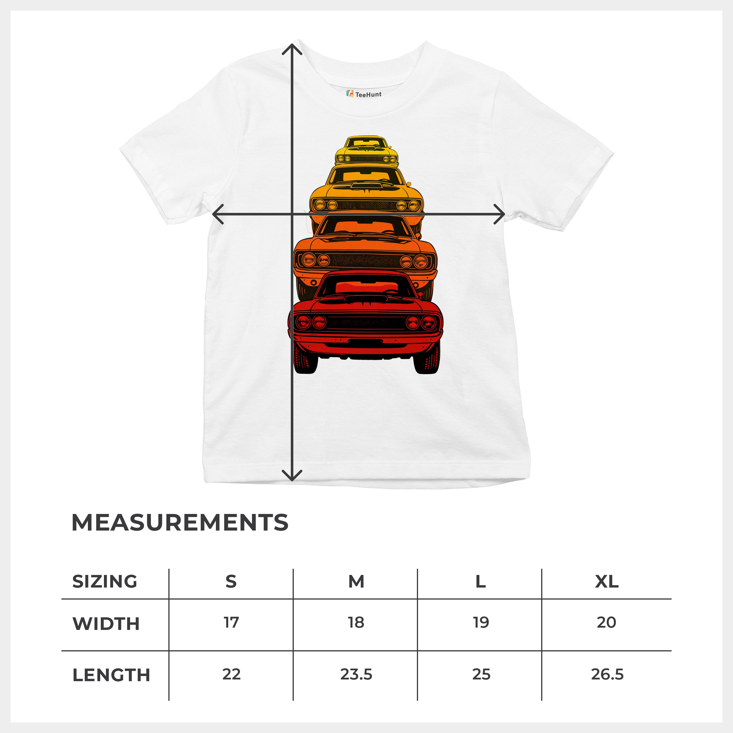 American Gradient Muscle Car Youth T-shirt 1970 Classic Vintage Power Kids - Picture 29 of 50