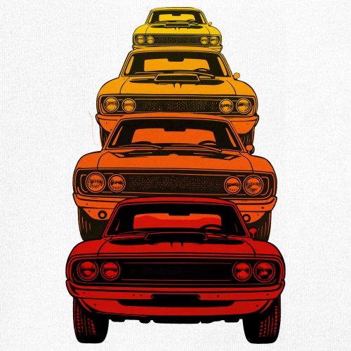 American Gradient Muscle Car Youth T-shirt 1970 Classic Vintage Power Kids - Picture 25 of 50