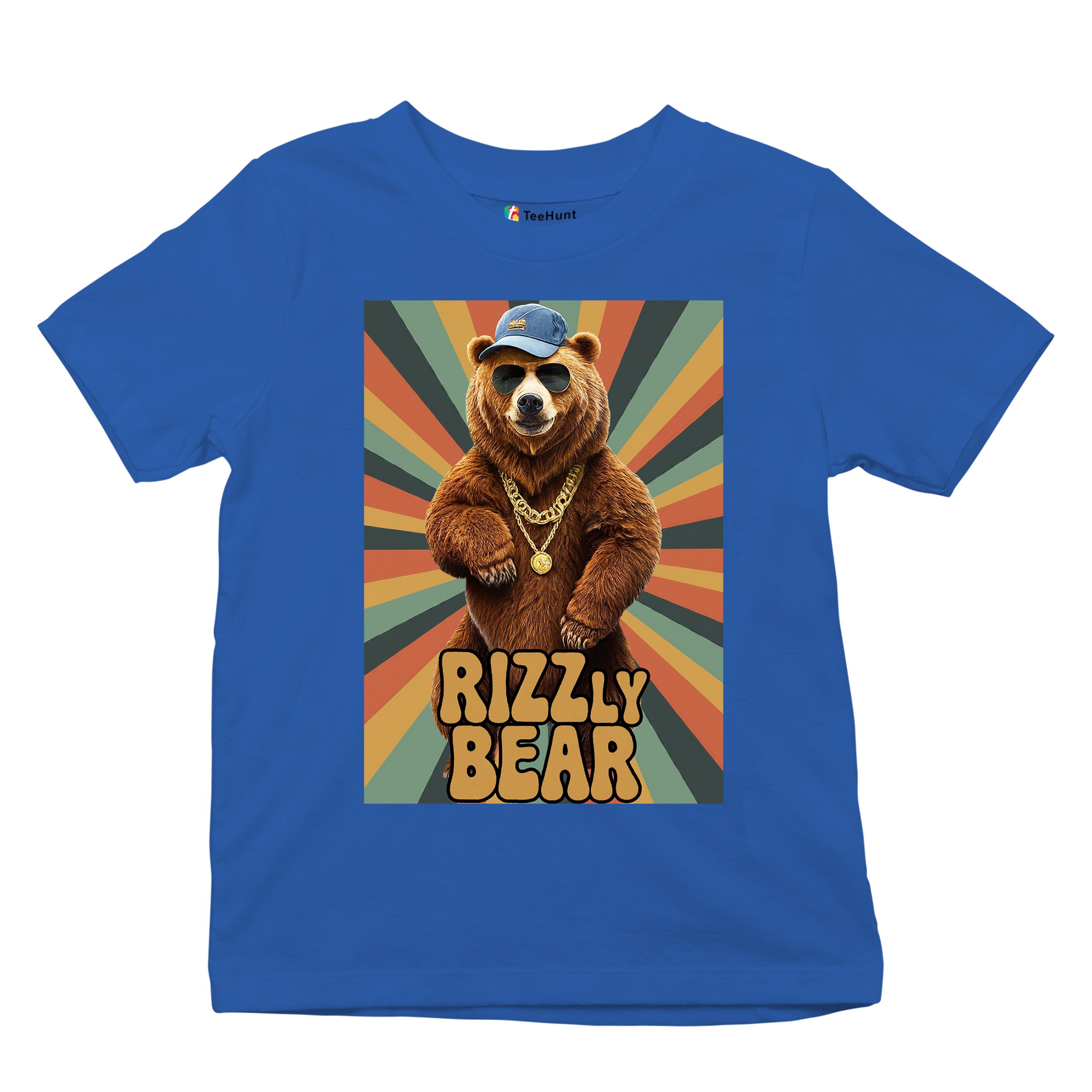 Rizzly Bear Funny Youth T-shirt Charisma Pun Charming Meme Grizzly Dating Kids - Picture 41 of 50