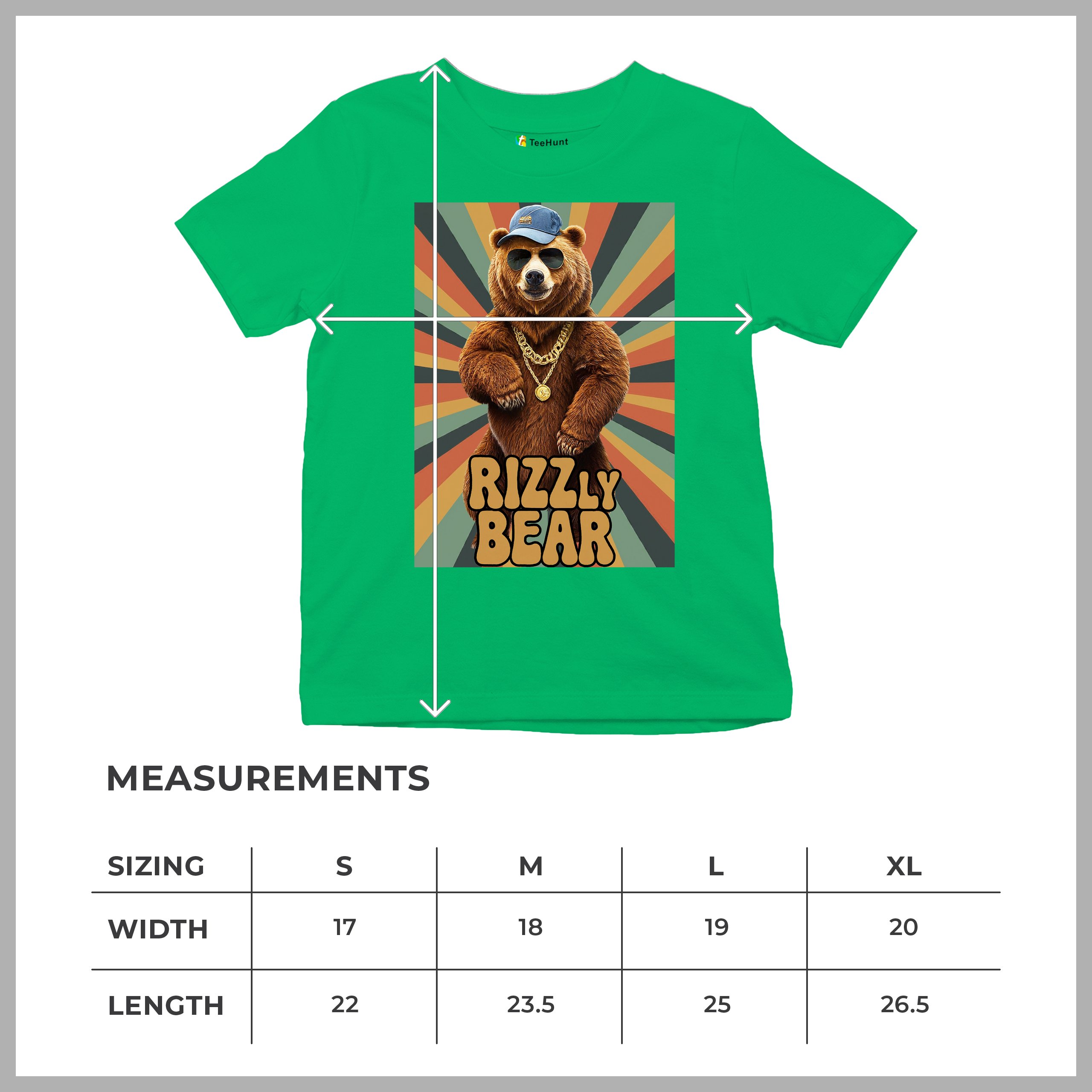 Rizzly Bear Funny Youth T-shirt Charisma Pun Charming Meme Grizzly Dating Kids - Picture 36 of 50