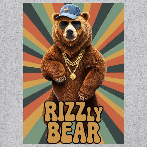 Rizzly Bear Funny Youth T-shirt Charisma Pun Charming Meme Grizzly Dating Kids - Picture 11 of 50
