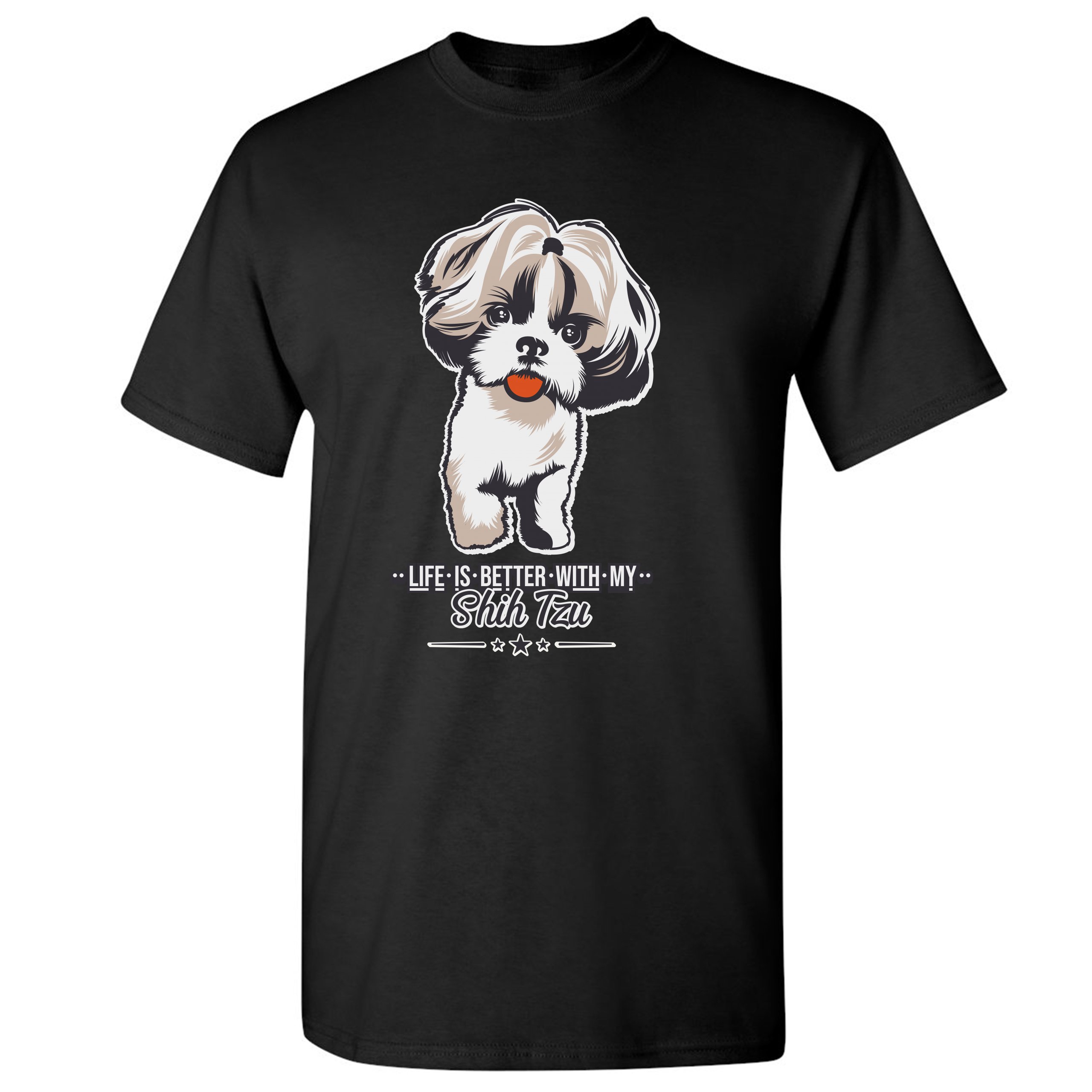 Life is Better With My Shih Tzu T-shirt Small Dog Lover Toy