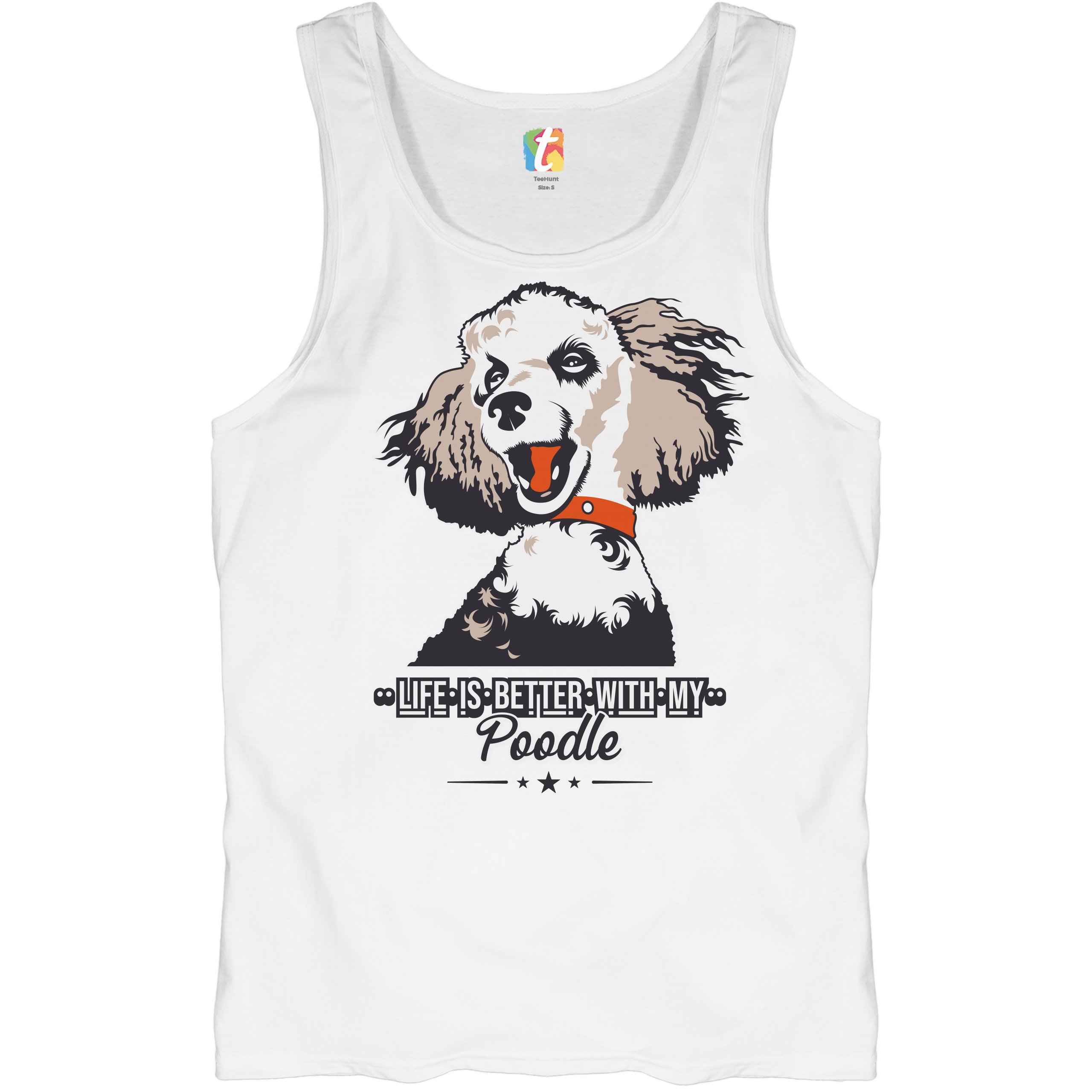 Life is Better With My Poodle Tank Top Caniche Dog Lover Pet Men’s Top