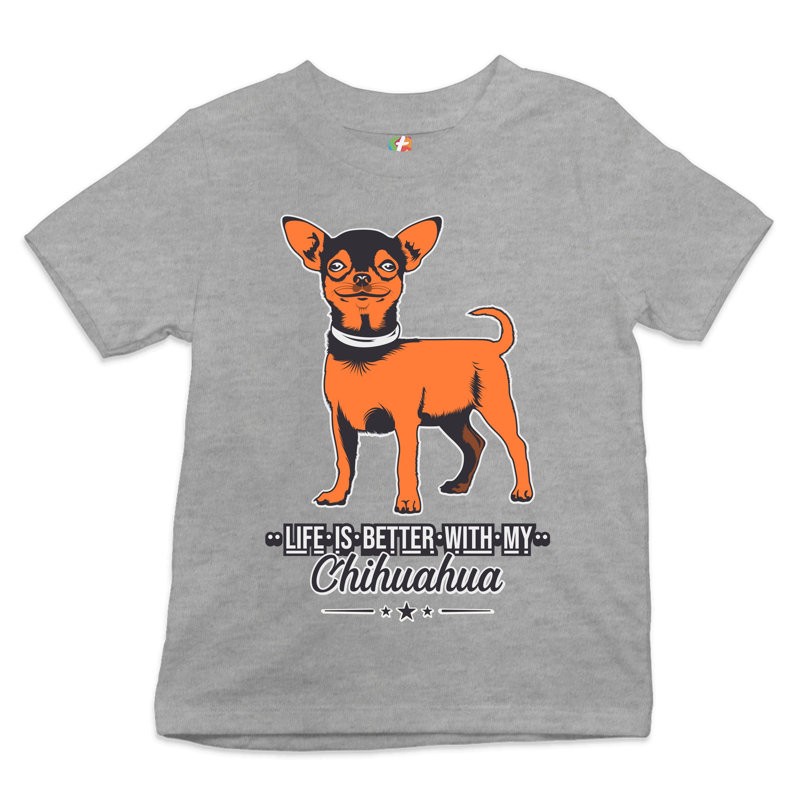 Life is Better With My Chihuahua Youth T-shirt Toy Dog Lover Cute Pet Kids - Picture 6 of 29