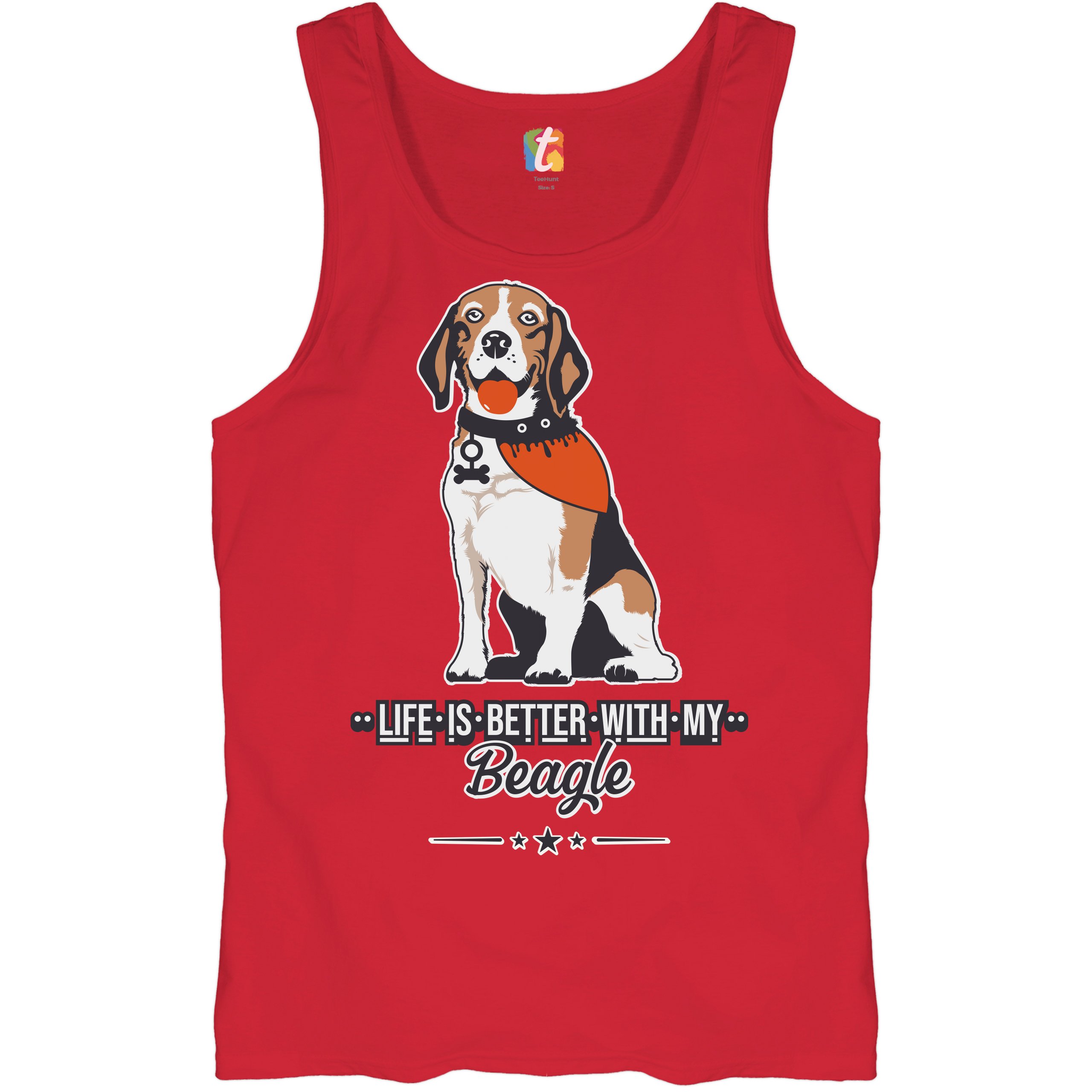 Life is Better With My Beagle Tank Top I Love My Dog Best Friend Men's ...