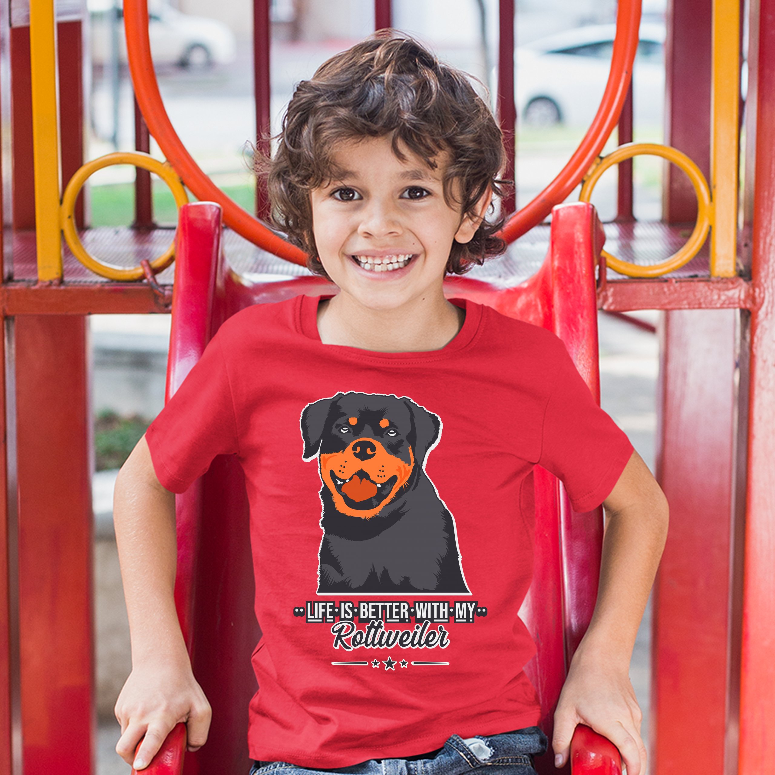 Life is Better With My Rottweiler Youth T-shirt Rottie Pet Dog Lover Kids - Picture 13 of 29