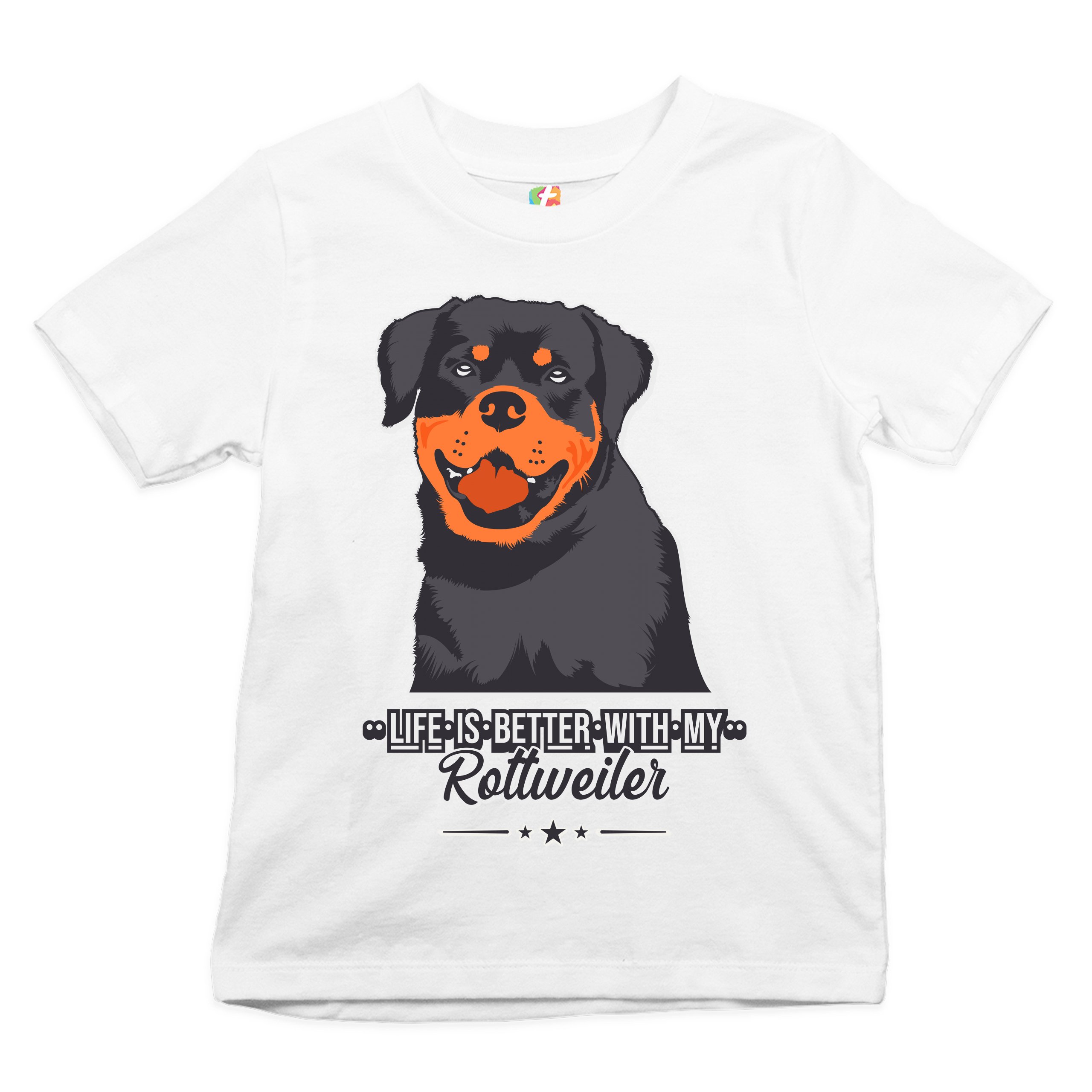 Life is Better With My Rottweiler Youth T-shirt Rottie Pet Dog Lover Kids - Picture 14 of 29