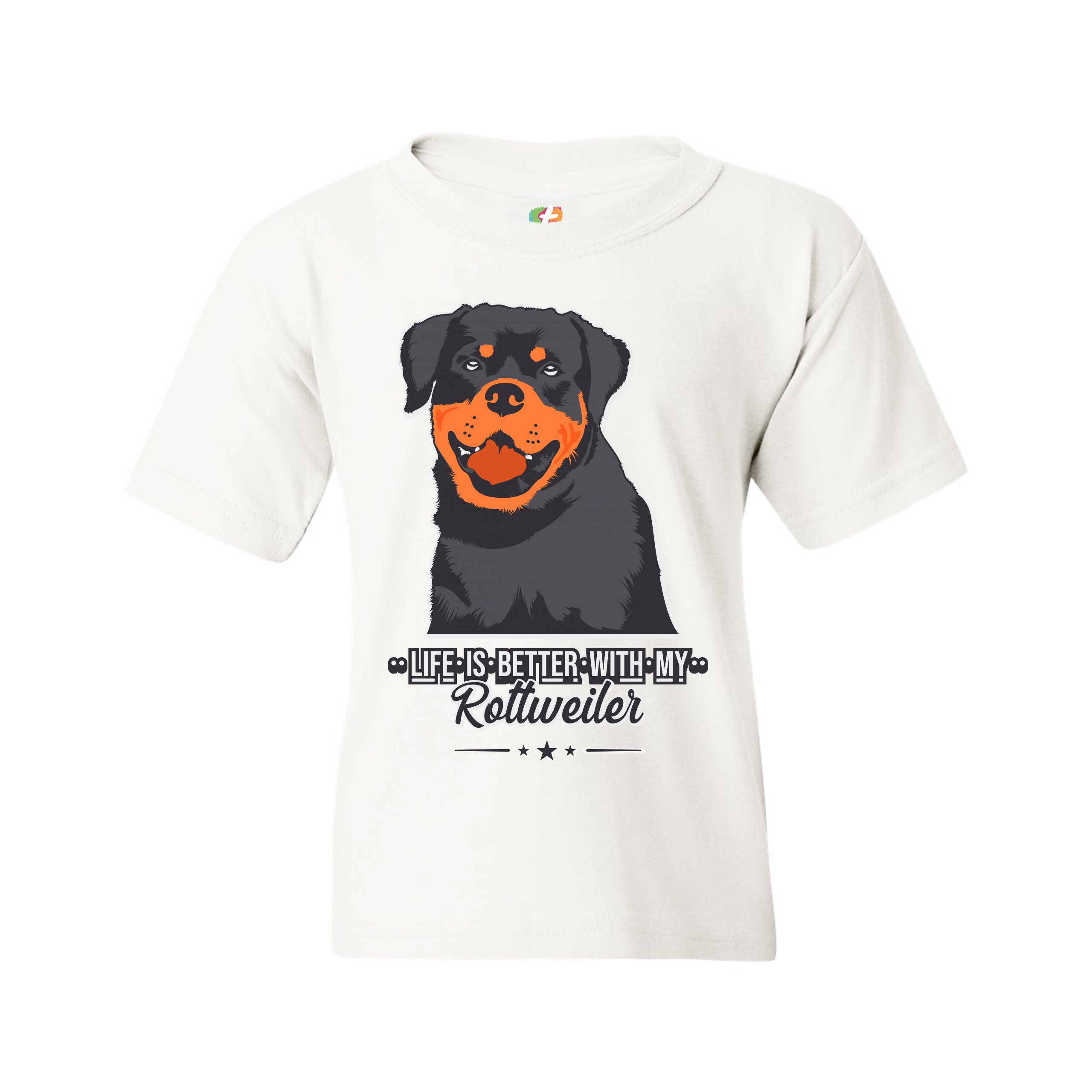 Life is Better With My Rottweiler Youth T-shirt Rottie Pet Dog Lover Kids - Picture 15 of 29